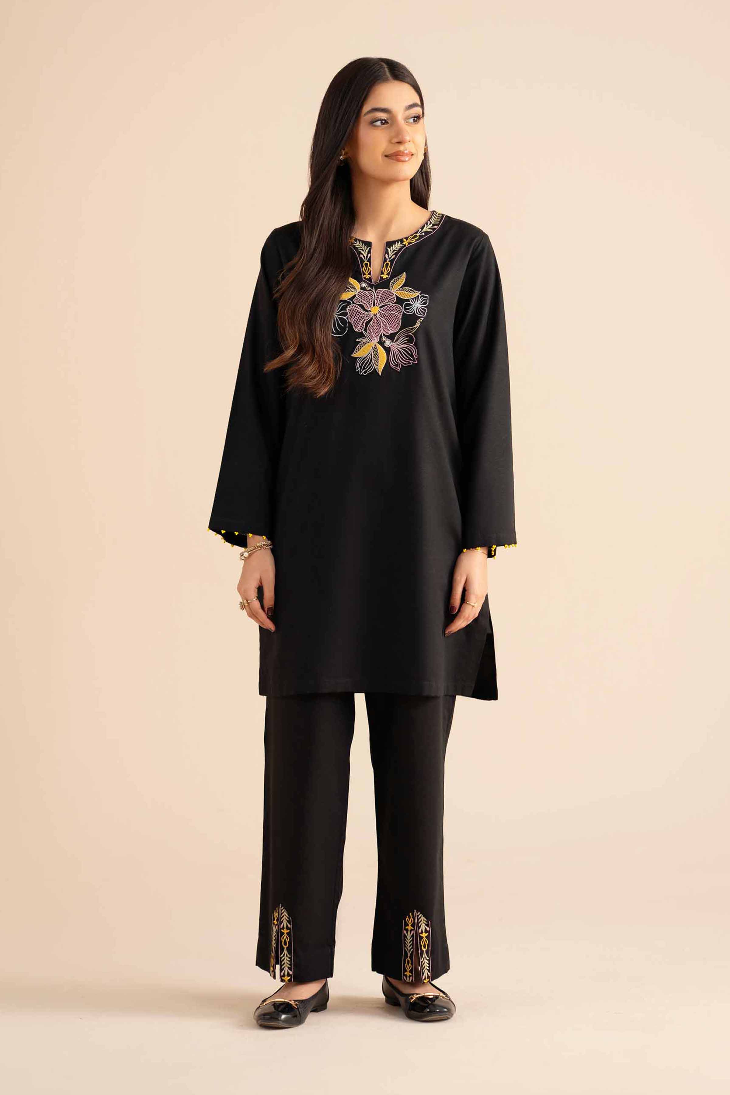2 Piece - Embroidered Suit - PW25-284 - Image 2