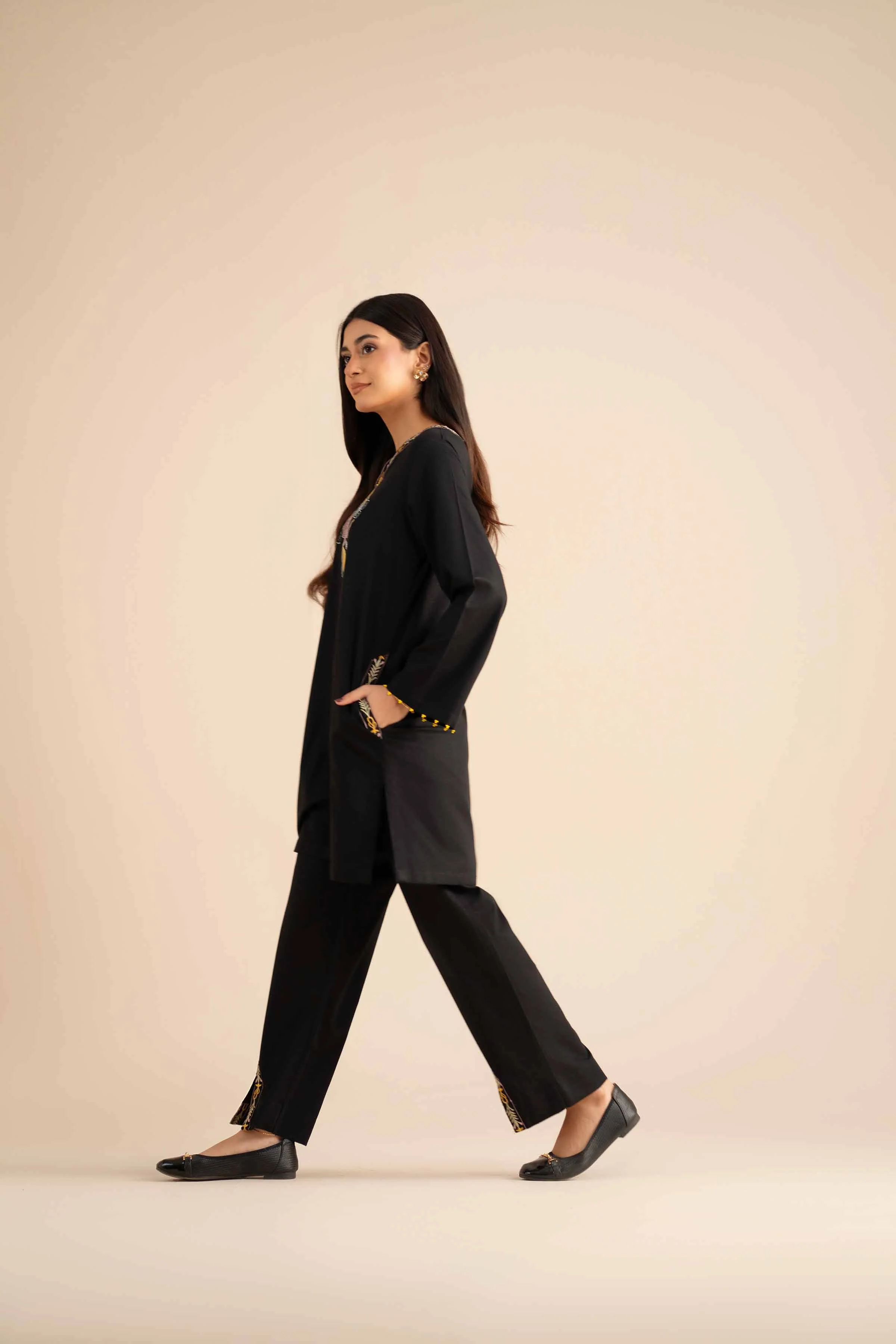 2 Piece - Embroidered Suit - PW25-284 - Image 4