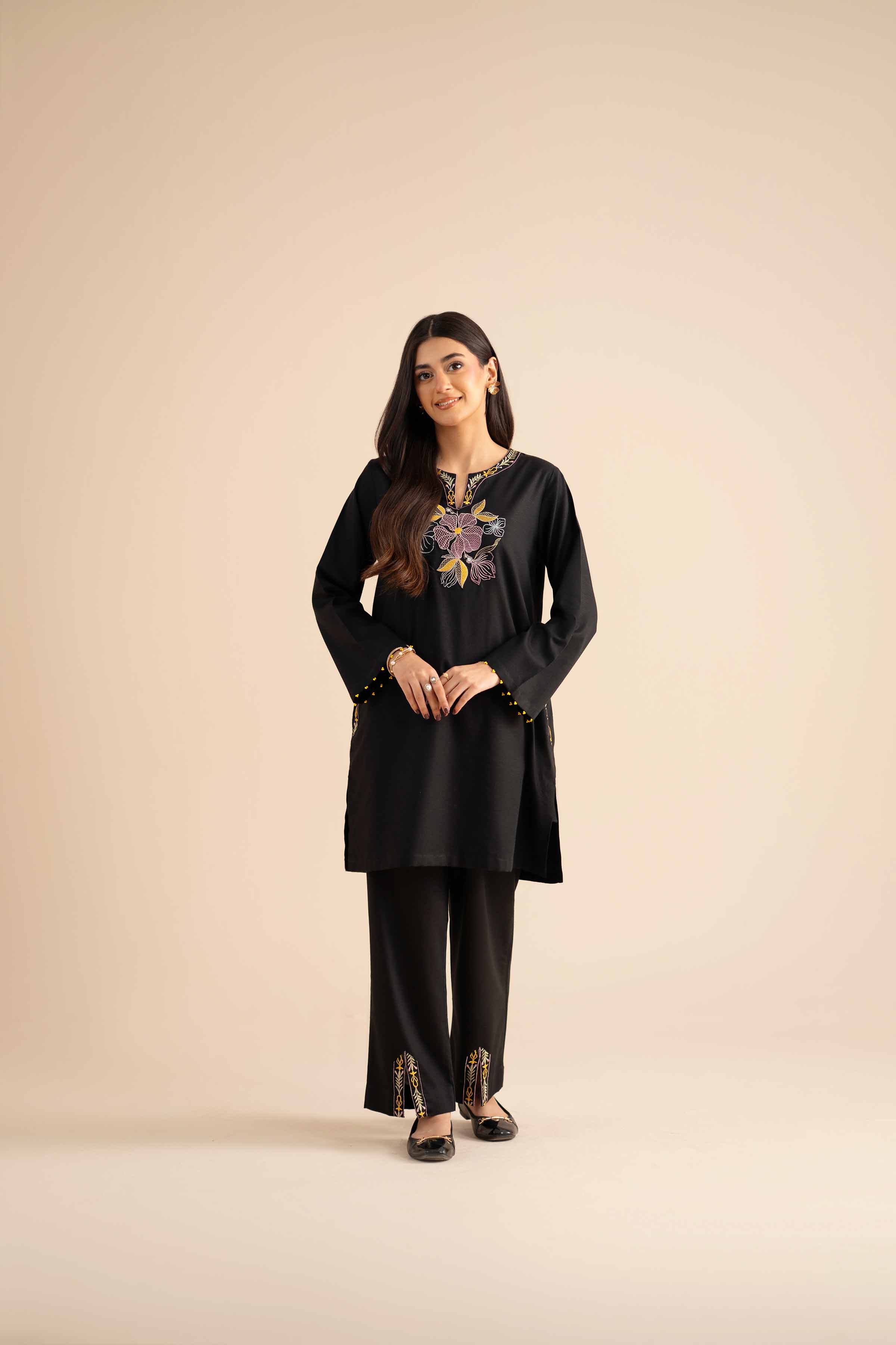 2 Piece - Embroidered Suit - PW25-284 - Image 5