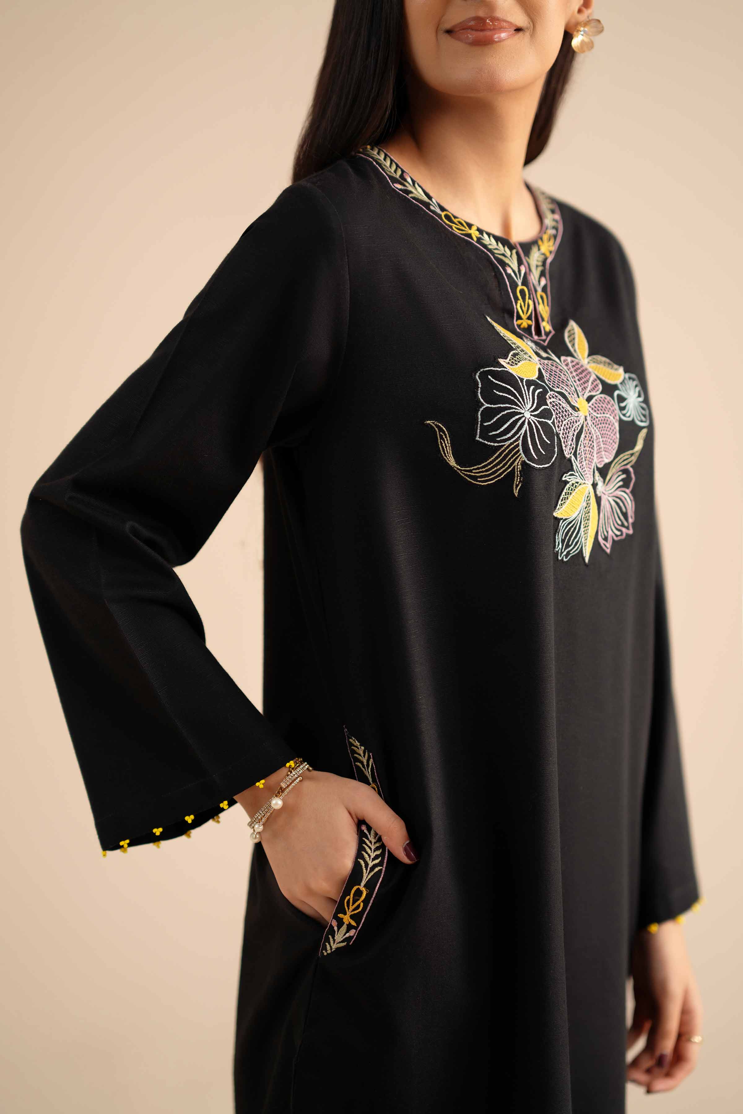 2 Piece - Embroidered Suit - PW25-284 - Image 8