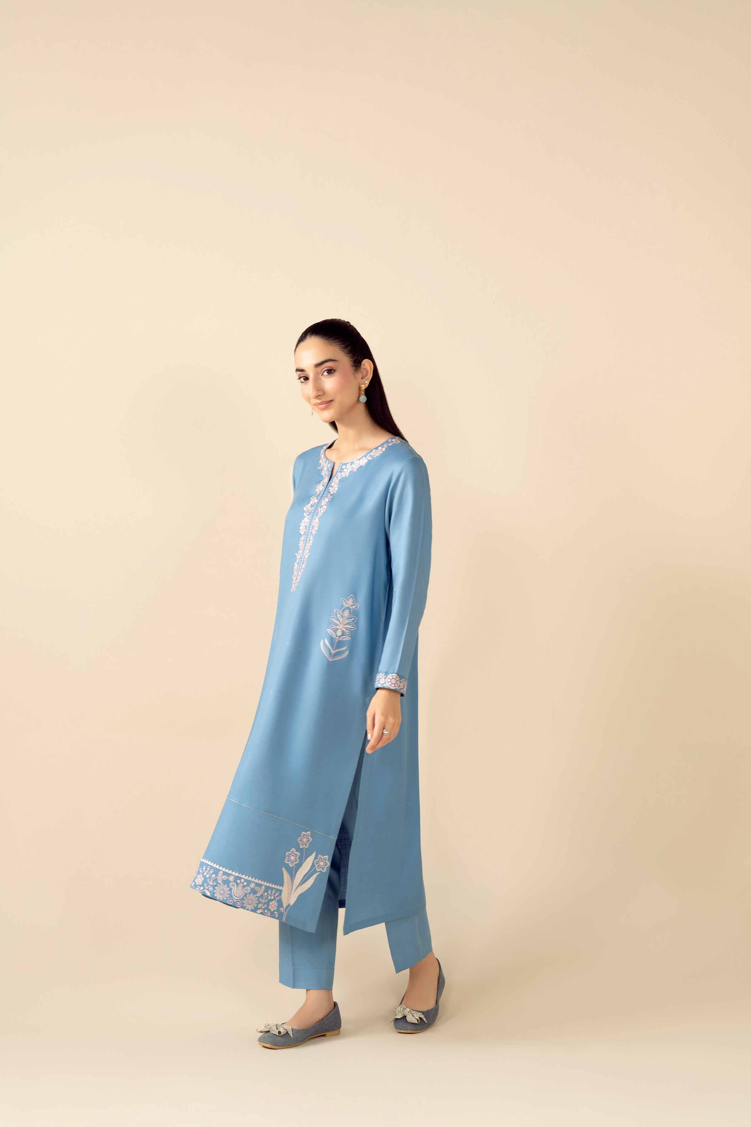 2 Piece - Embroidered Suit - PW25-285 - Image 5