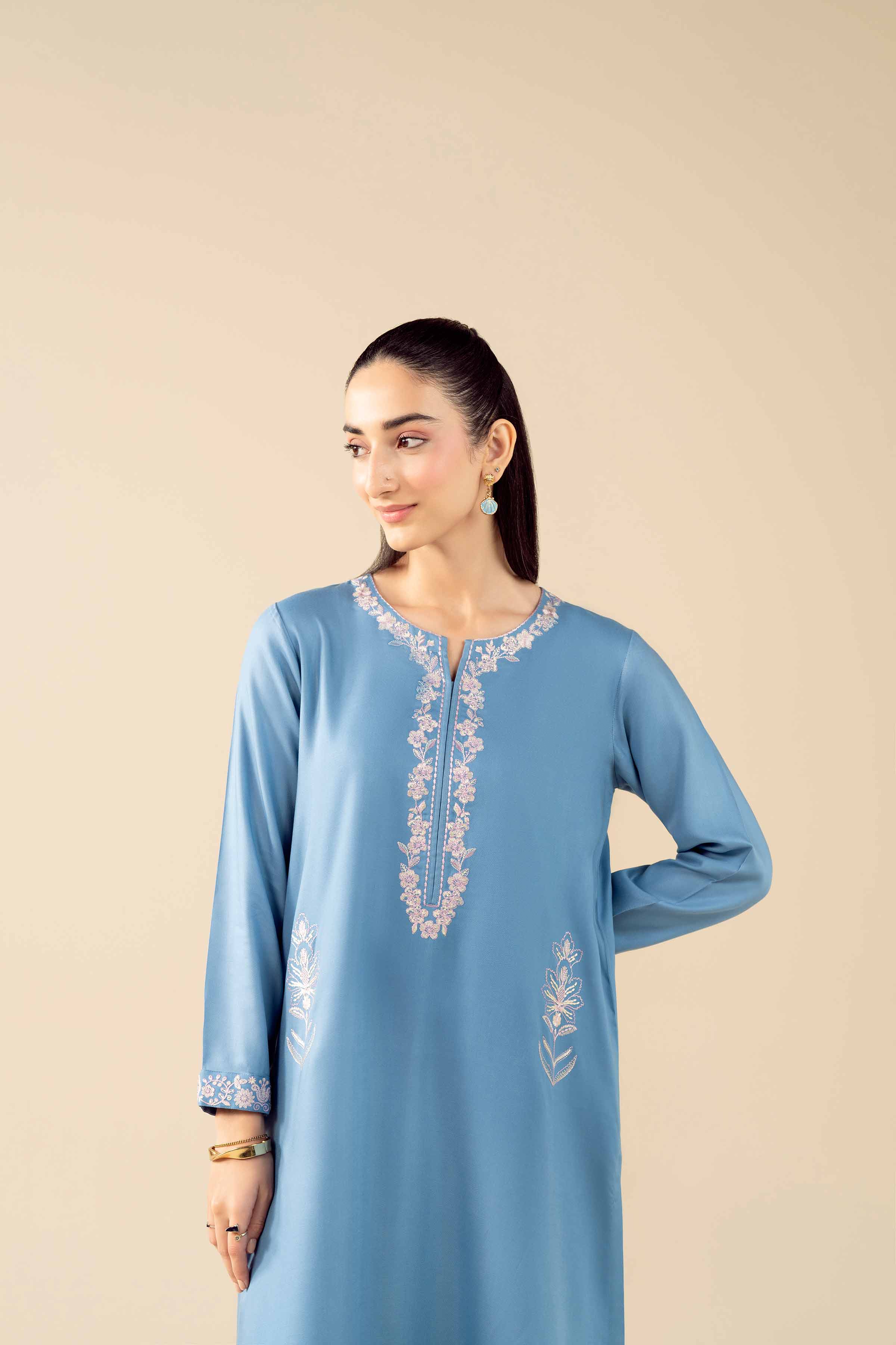 2 Piece - Embroidered Suit - PW25-285 - Image 7