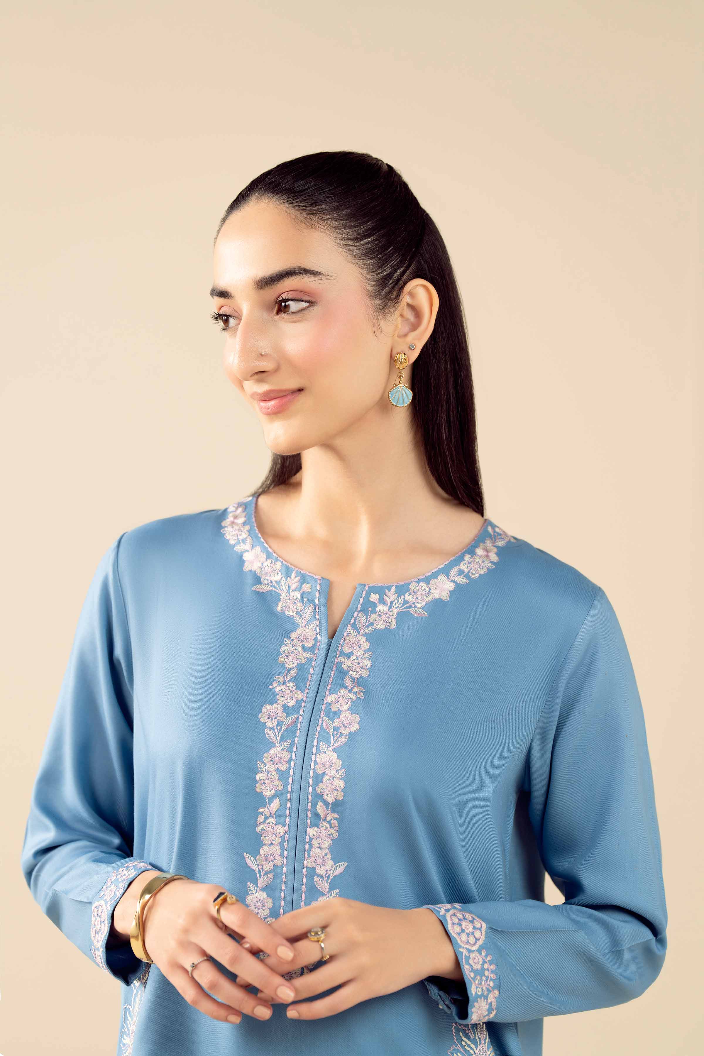 2 Piece - Embroidered Suit - PW25-285 - Image 8