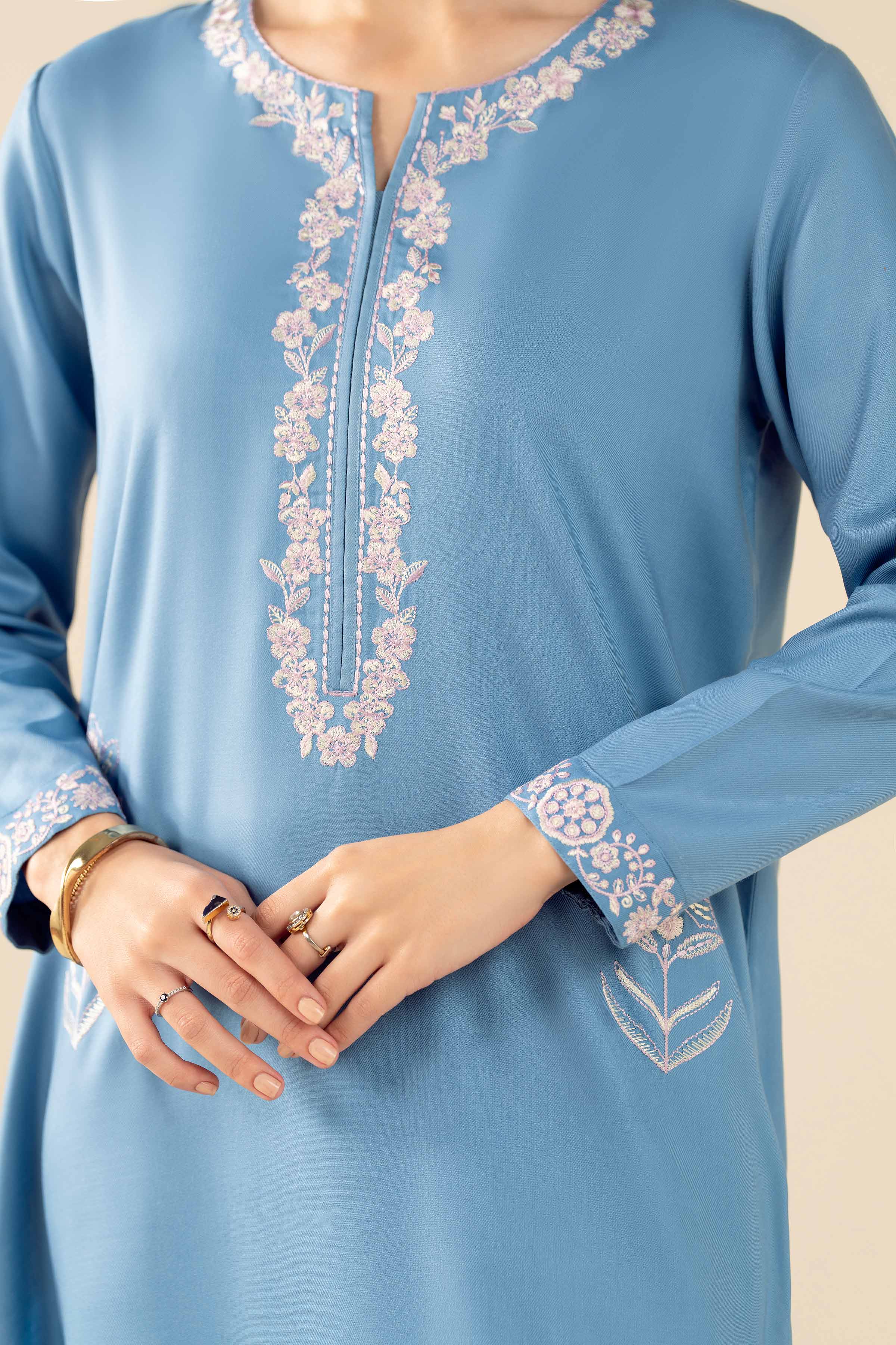 2 Piece - Embroidered Suit - PW25-285 - Image 9