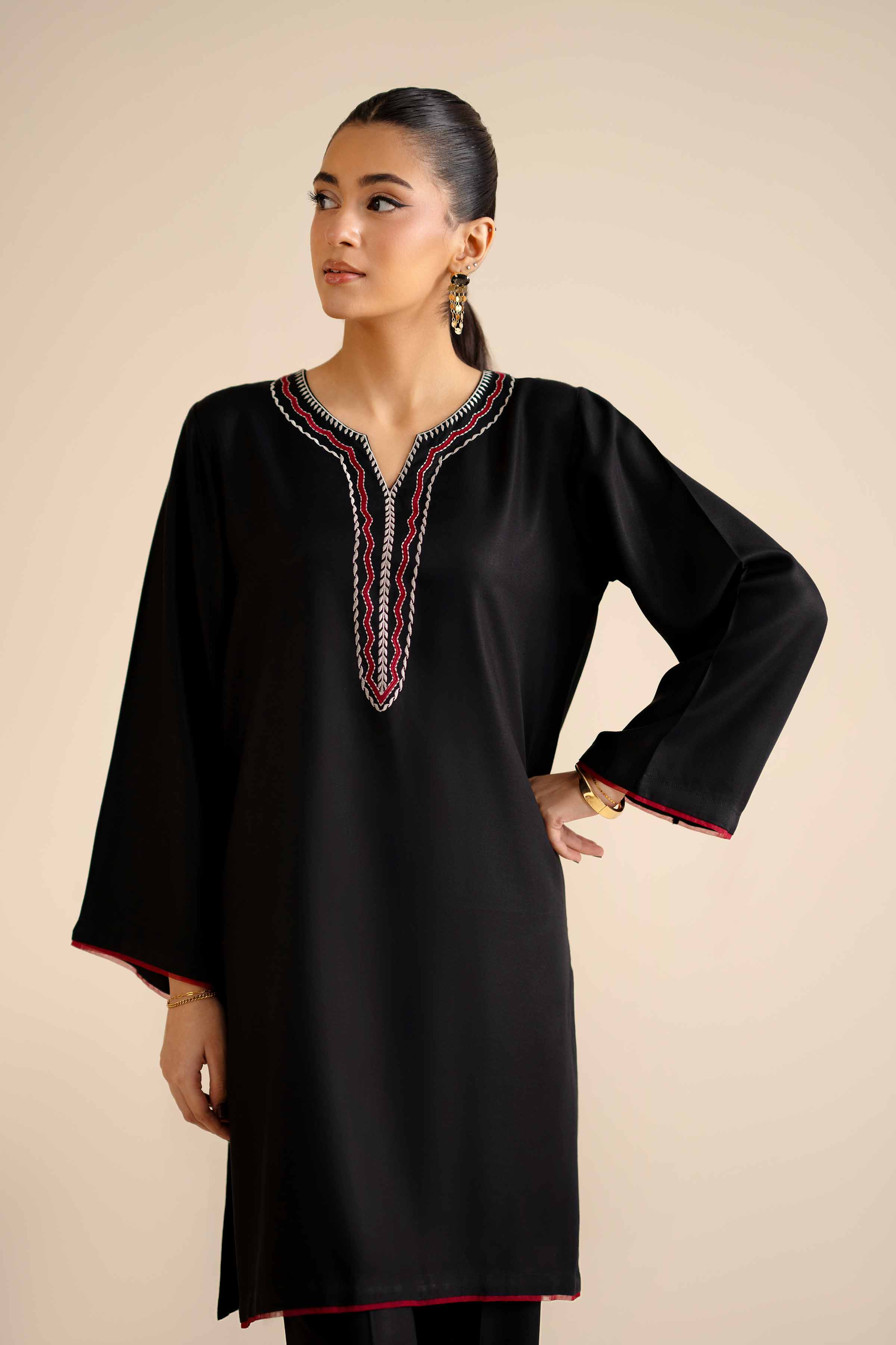 2 Piece - Embroidered Suit - PW25-286 - Image 7