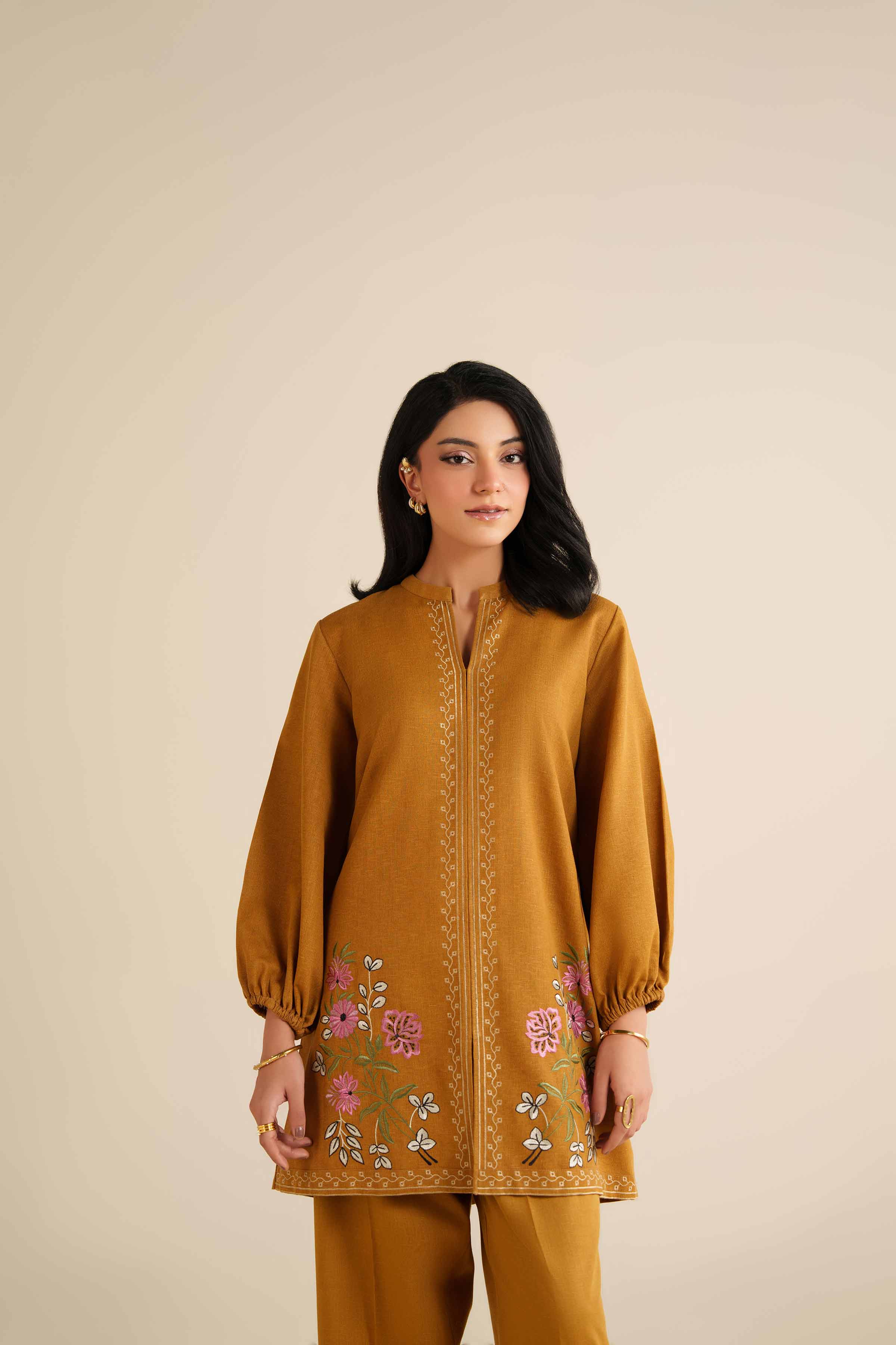 2 Piece - Embroidered Suit - PW25-287 - Image 4