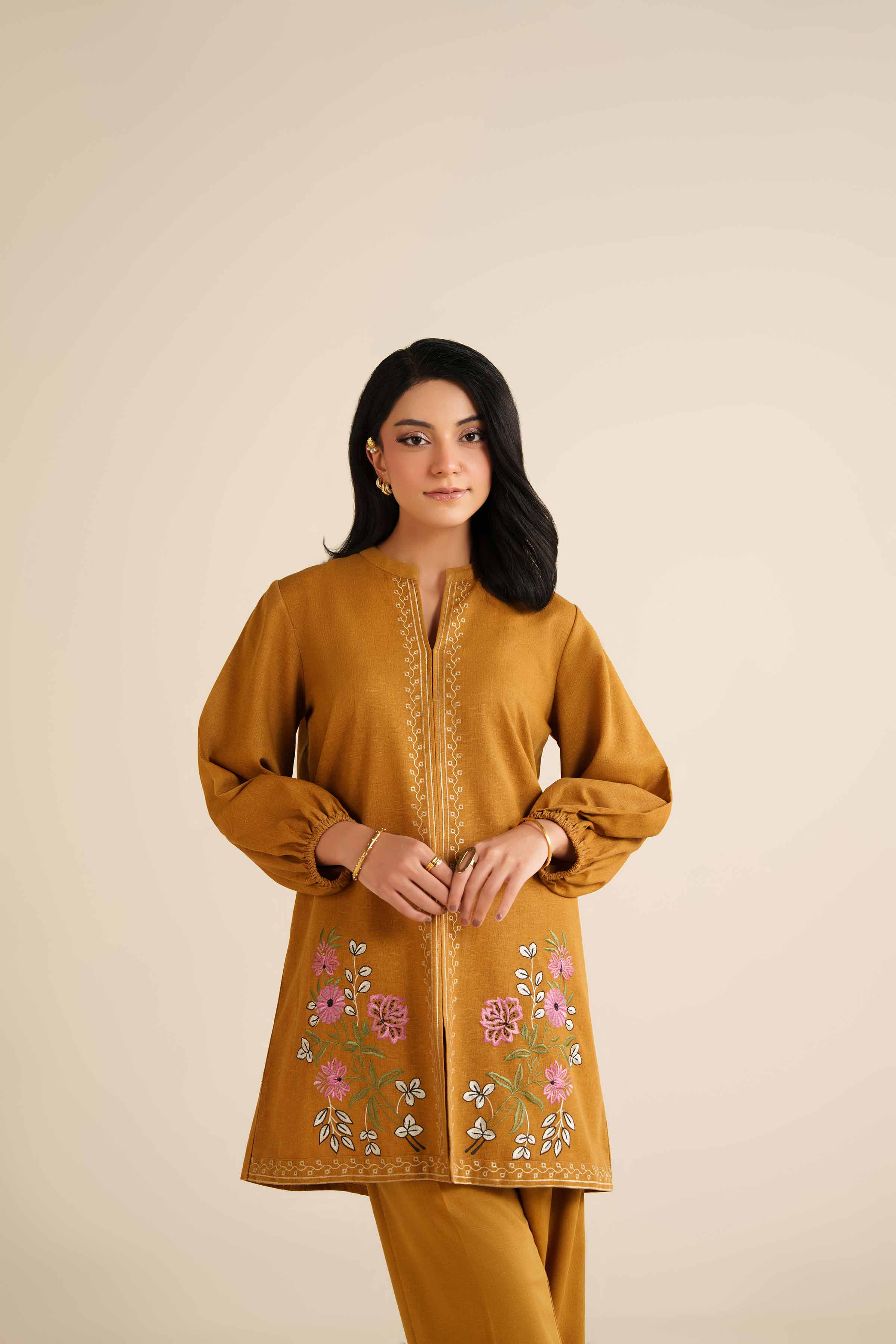 2 Piece - Embroidered Suit - PW25-287 - Image 5
