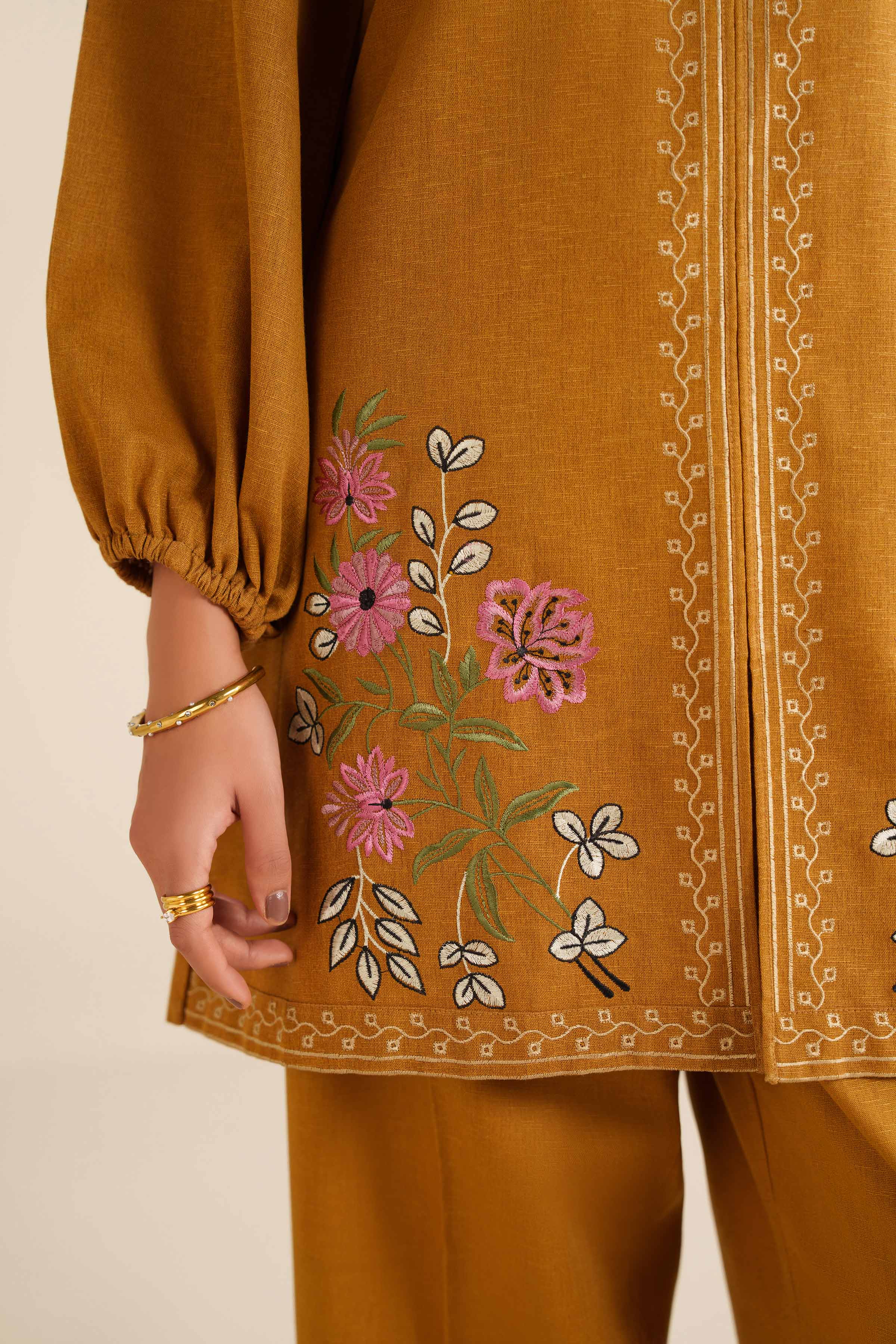 2 Piece - Embroidered Suit - PW25-287 - Image 6