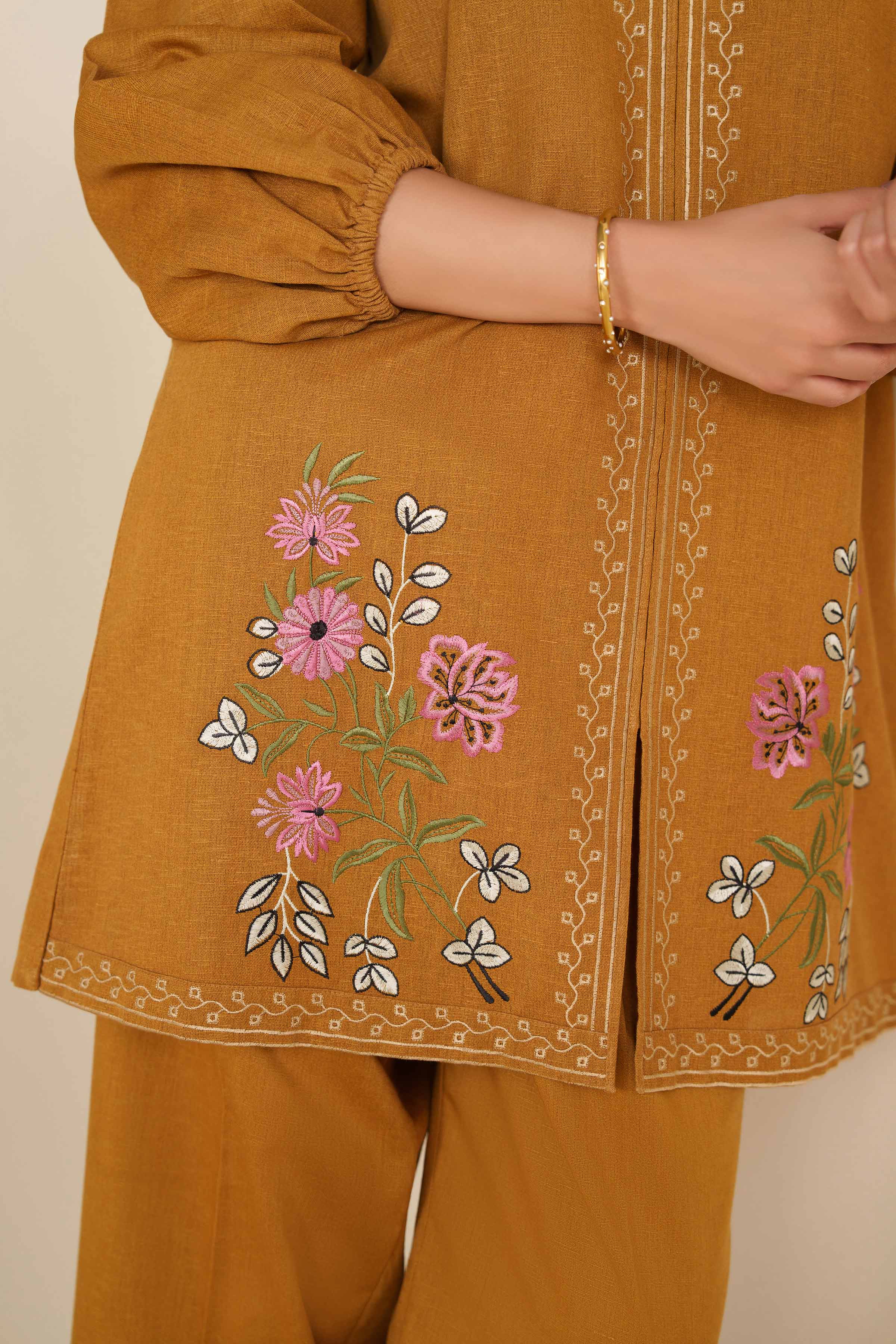 2 Piece - Embroidered Suit - PW25-287 - Image 7