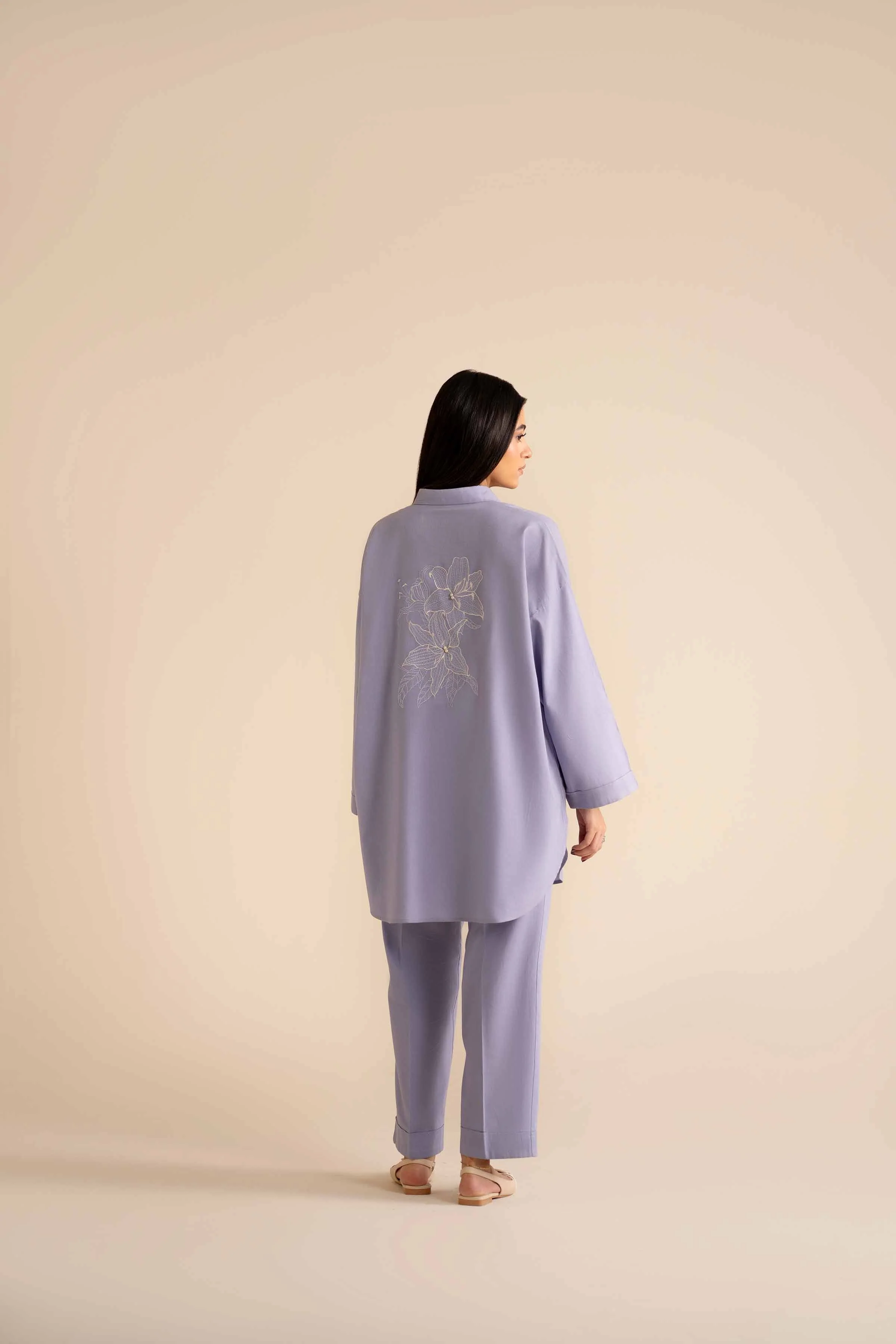2 Piece - Embroidered Suit - PW25-299 - Image 3