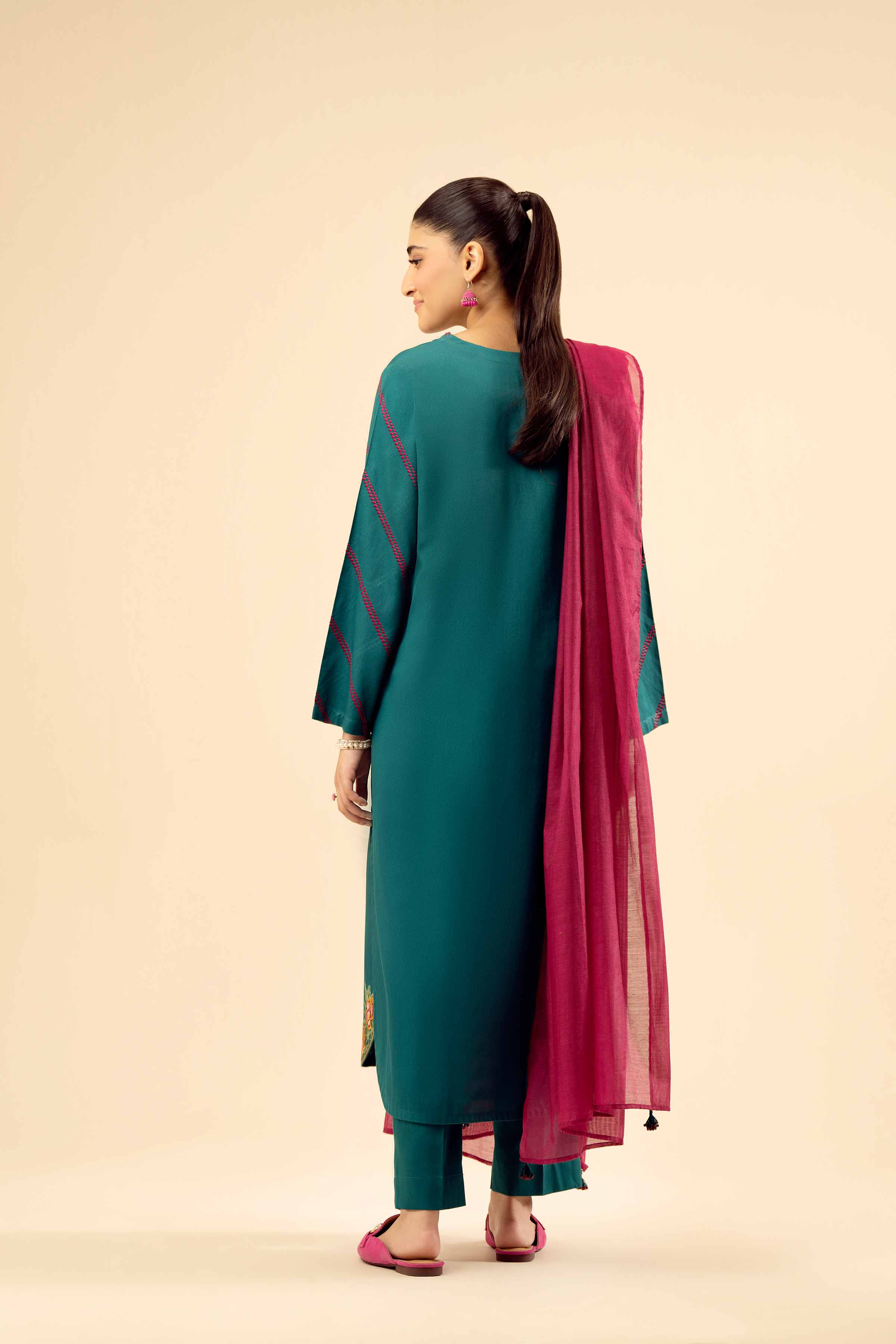 3 Piece - Embroidered Suit - PW25-30 - Image 3