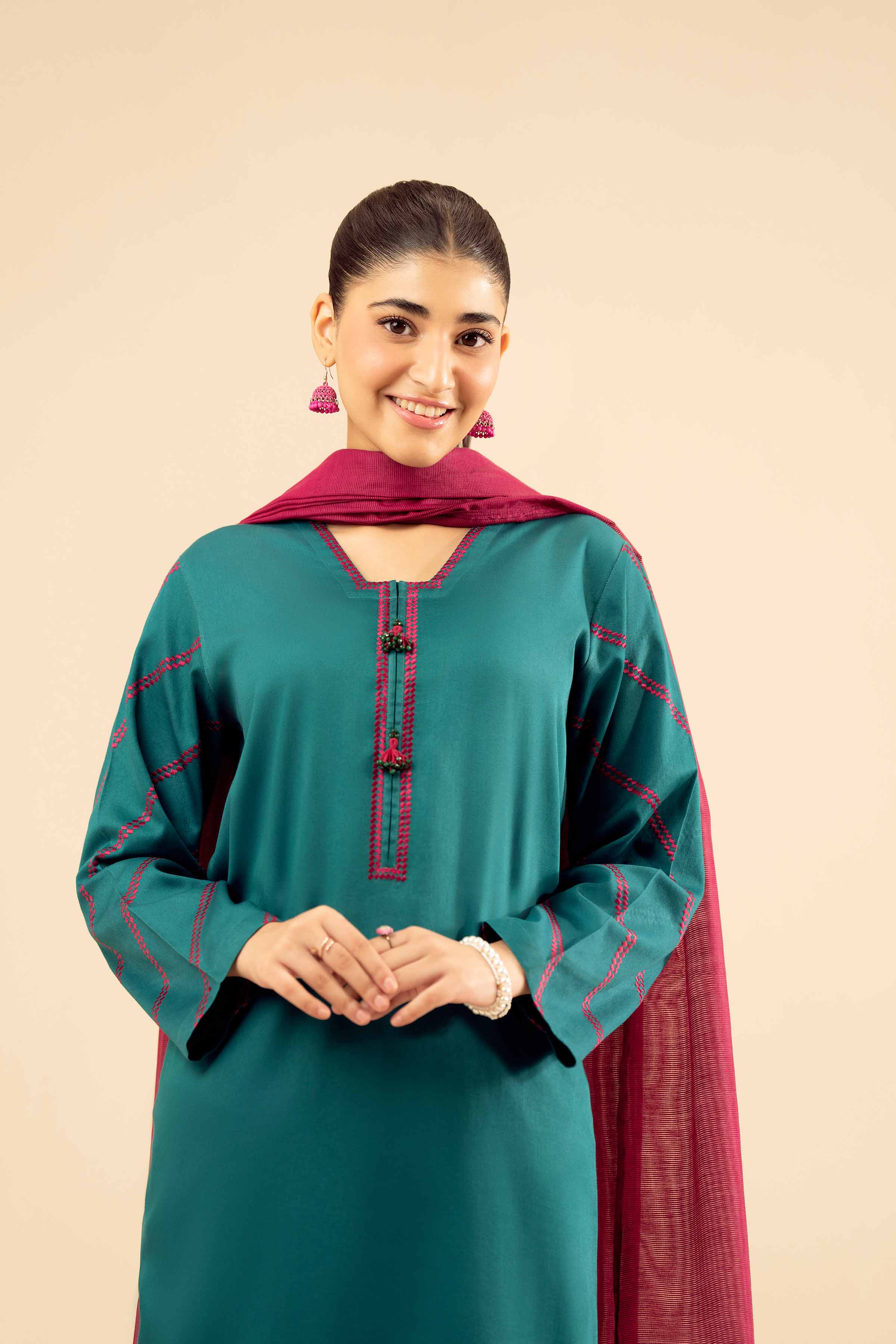 3 Piece - Embroidered Suit - PW25-30 - Image 8