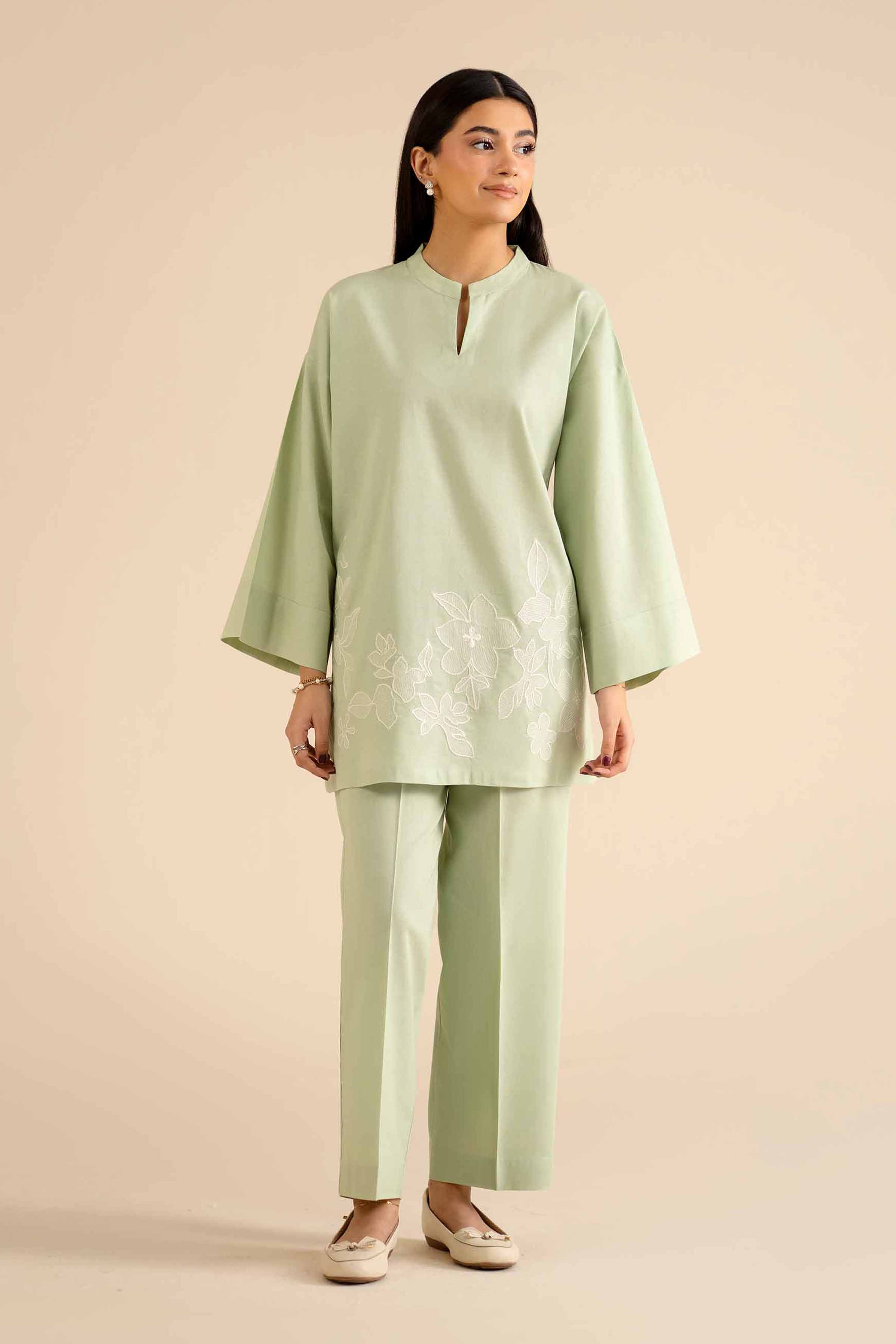 2 Piece - Embroidered Suit - PW25-300 - Image 2
