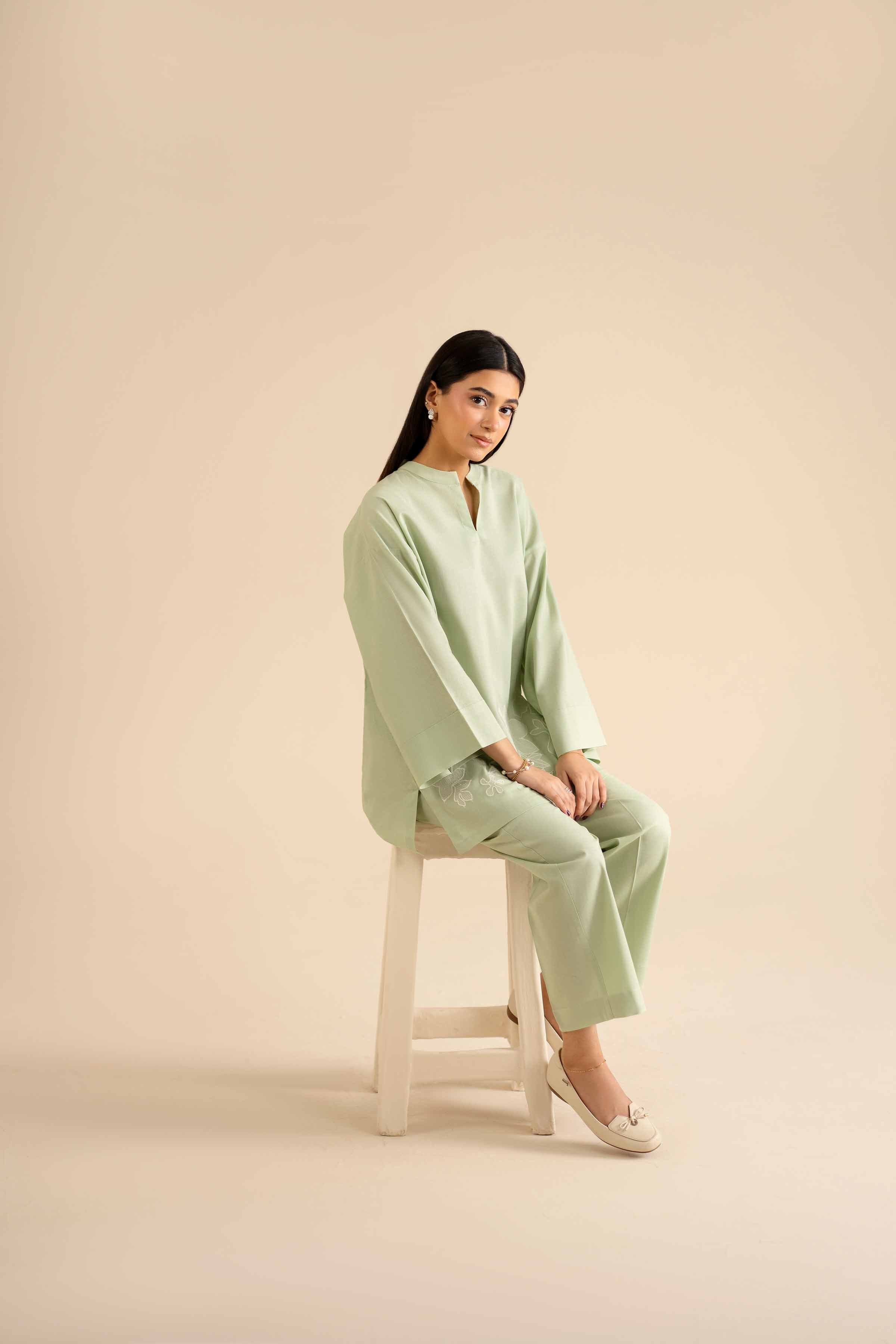 2 Piece - Embroidered Suit - PW25-300 - Image 7