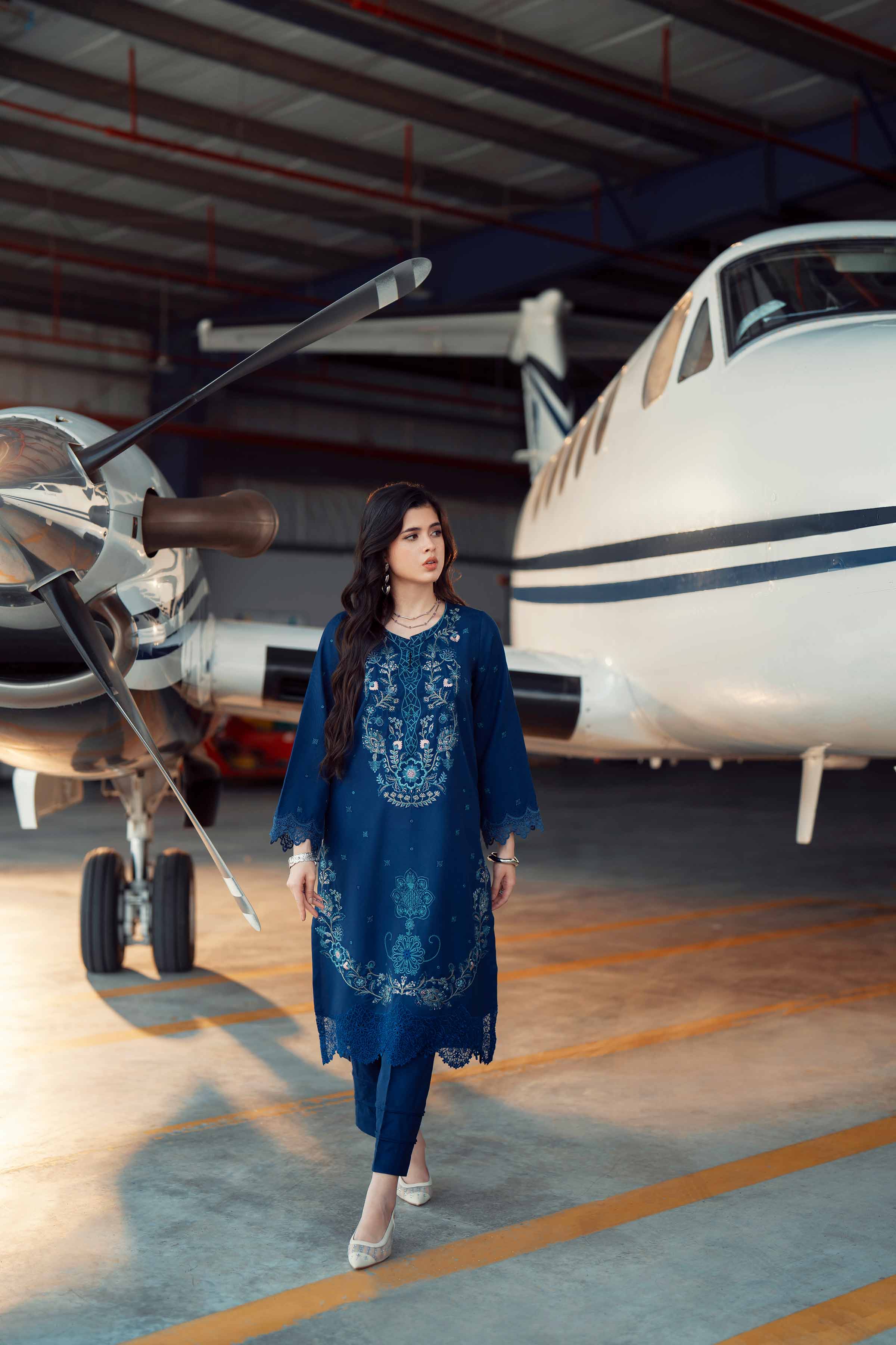 2 Piece - Embroidered Suit - PW25-321 - Image 5