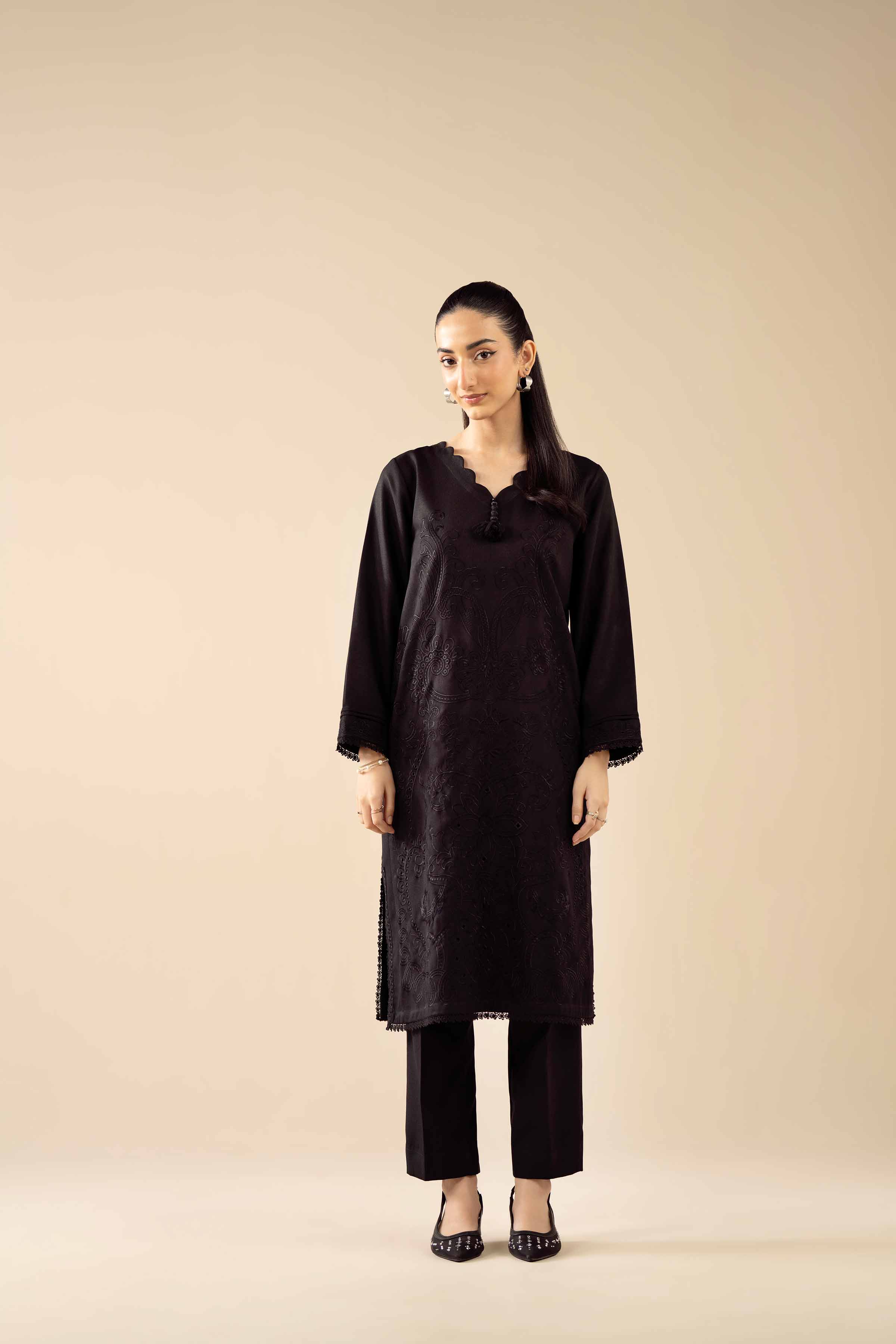 2 Piece - Embroidered Suit - PW25-323 - Image 5