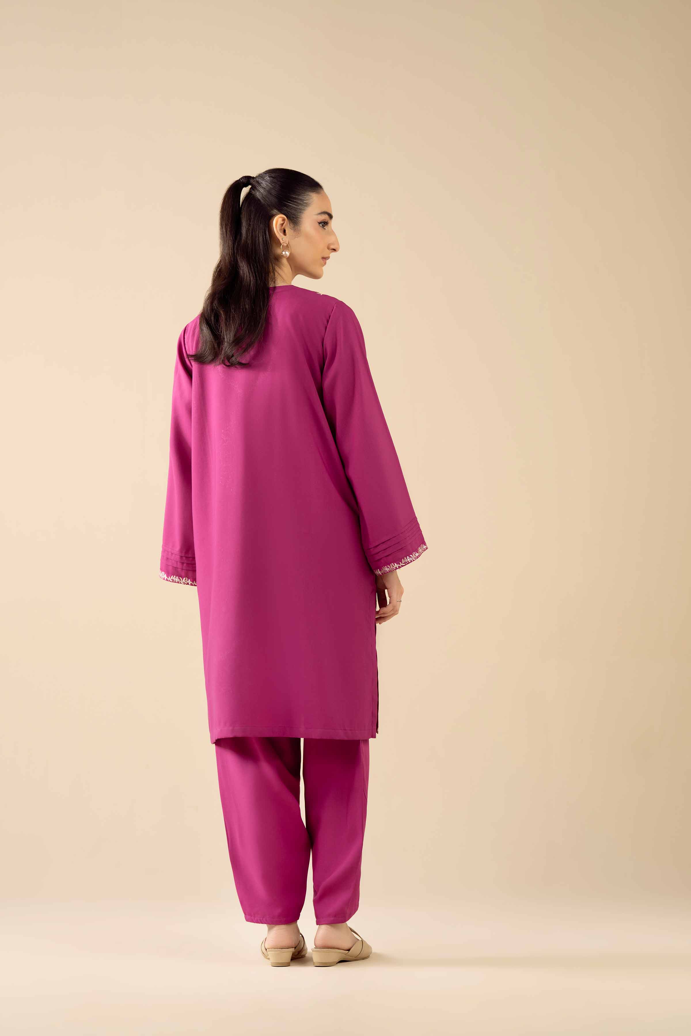 2 Piece - Embroidered Suit - PW25-379 - Image 3