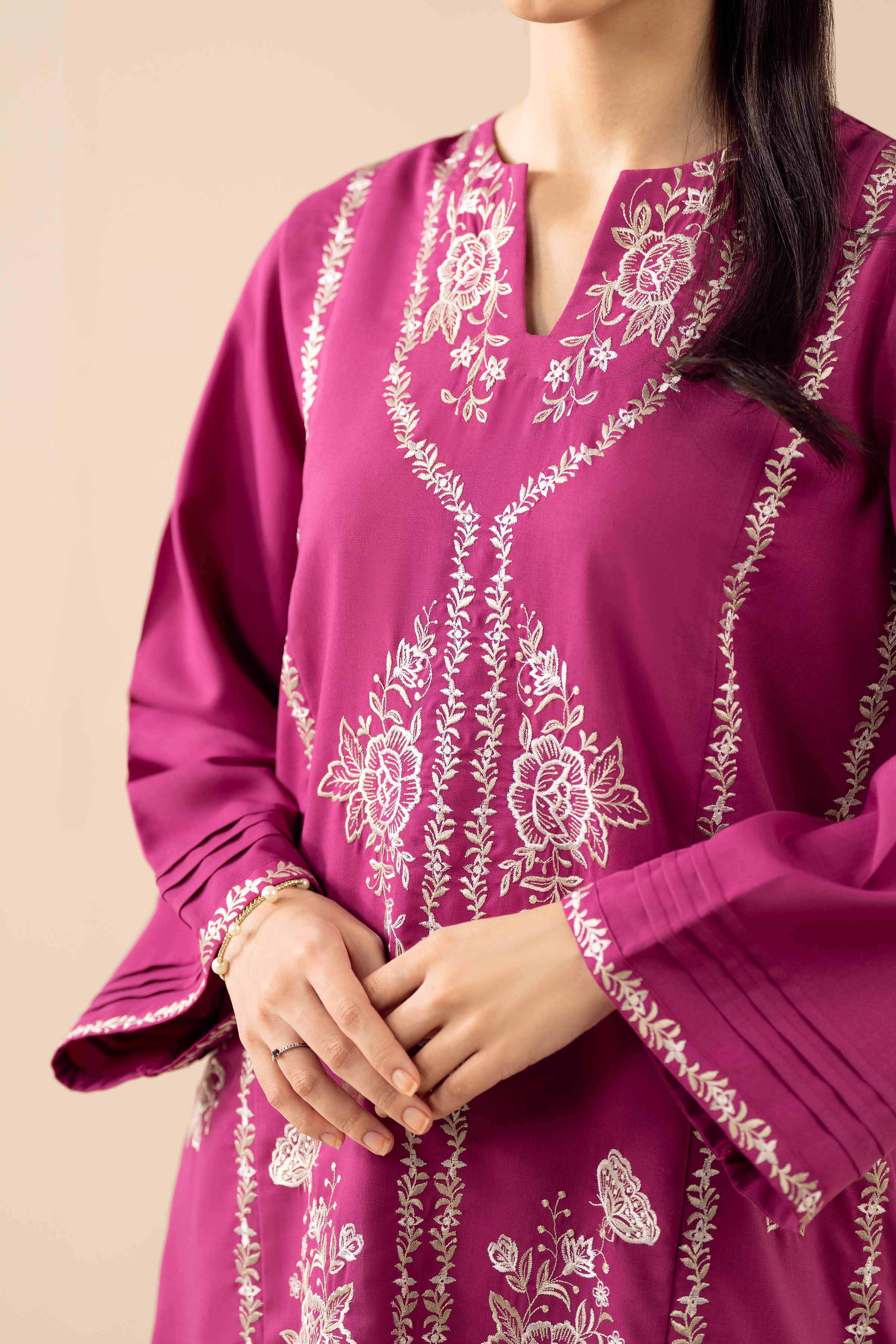 2 Piece - Embroidered Suit - PW25-379 - Image 8