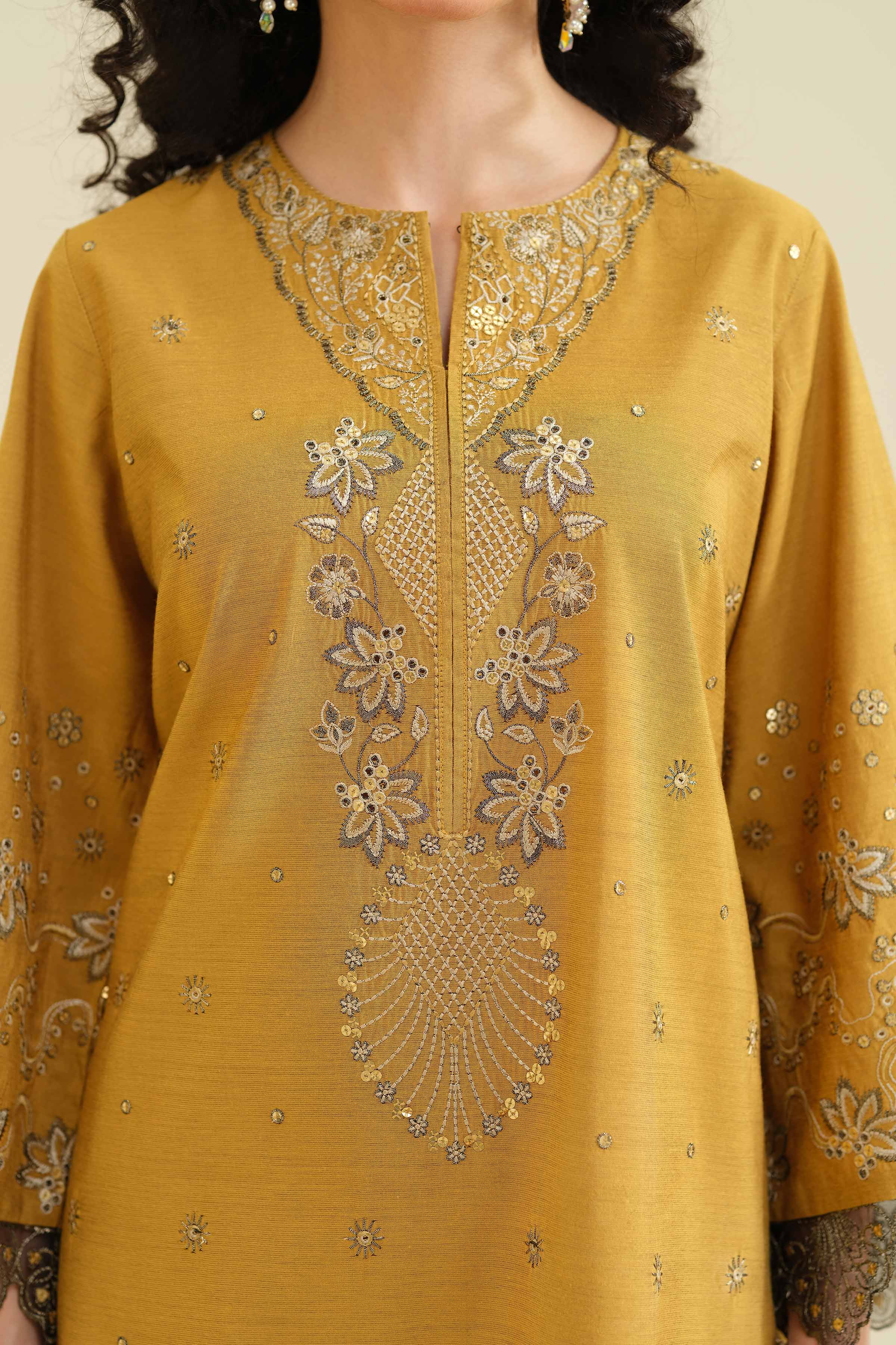 3 Piece - Embroidered Suit - PW25-401 - Image 6