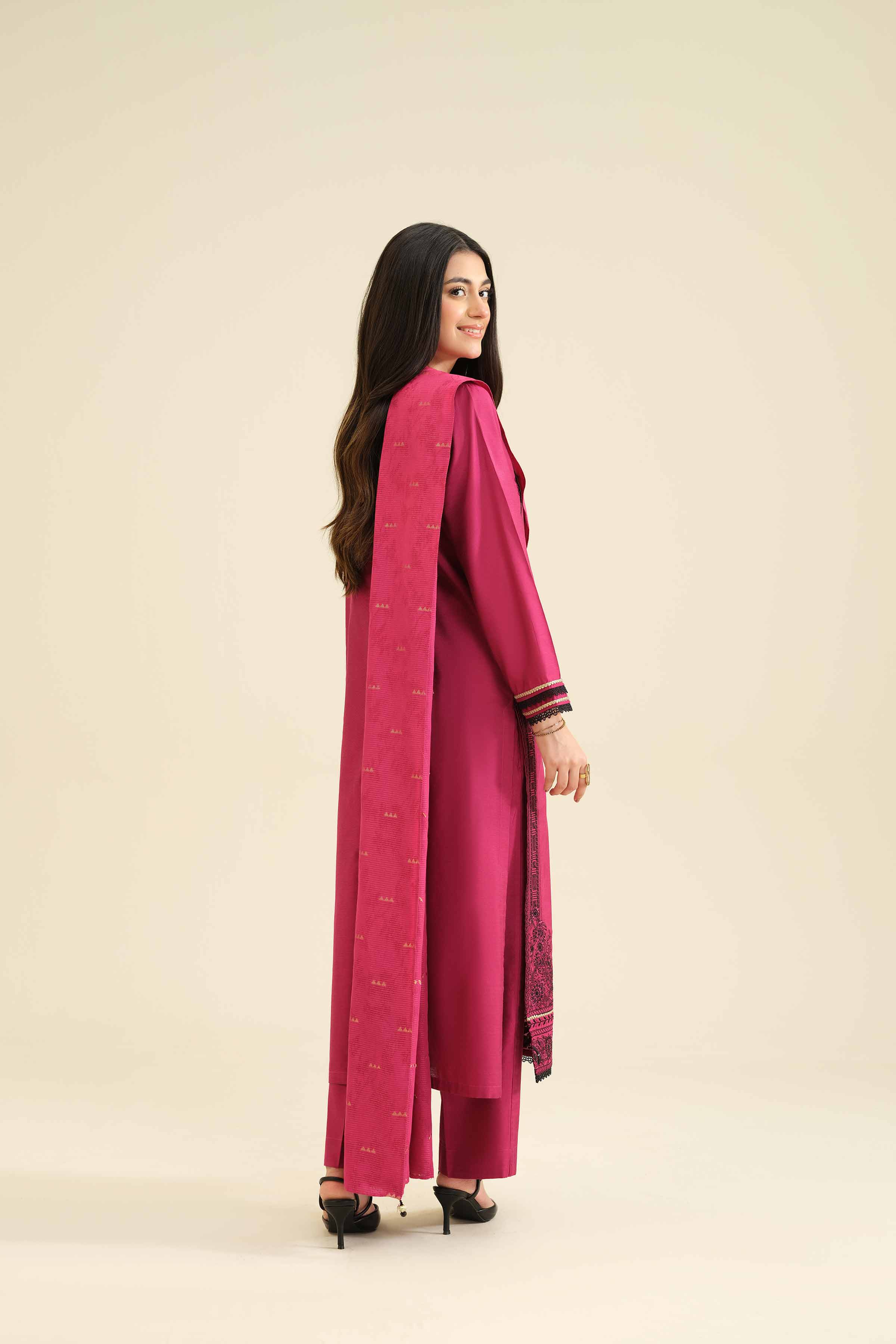 3 Piece - Embroidered Suit - PW25-402 - Image 3