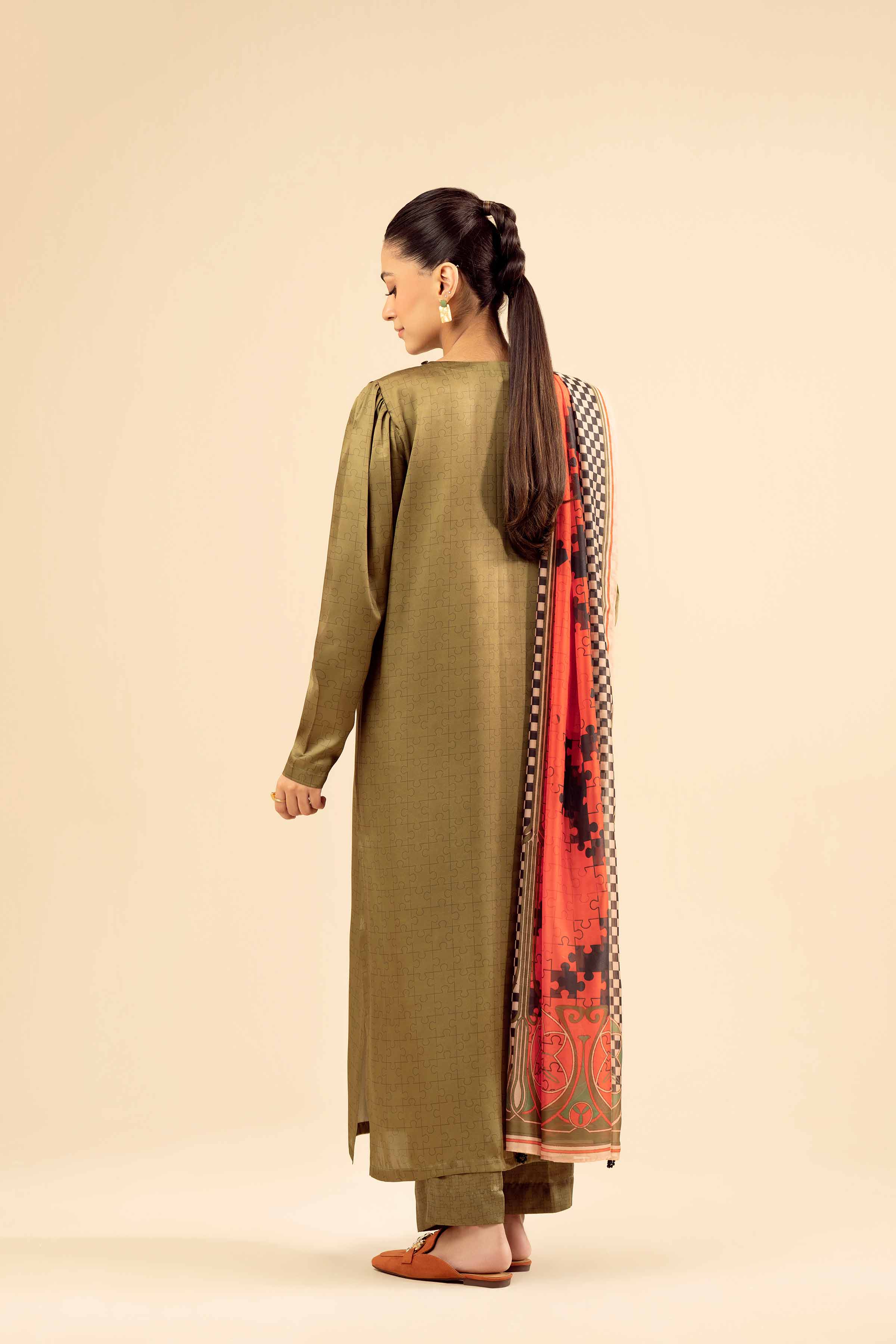 3 Piece - Printed Suit - PW25-410 - Image 3
