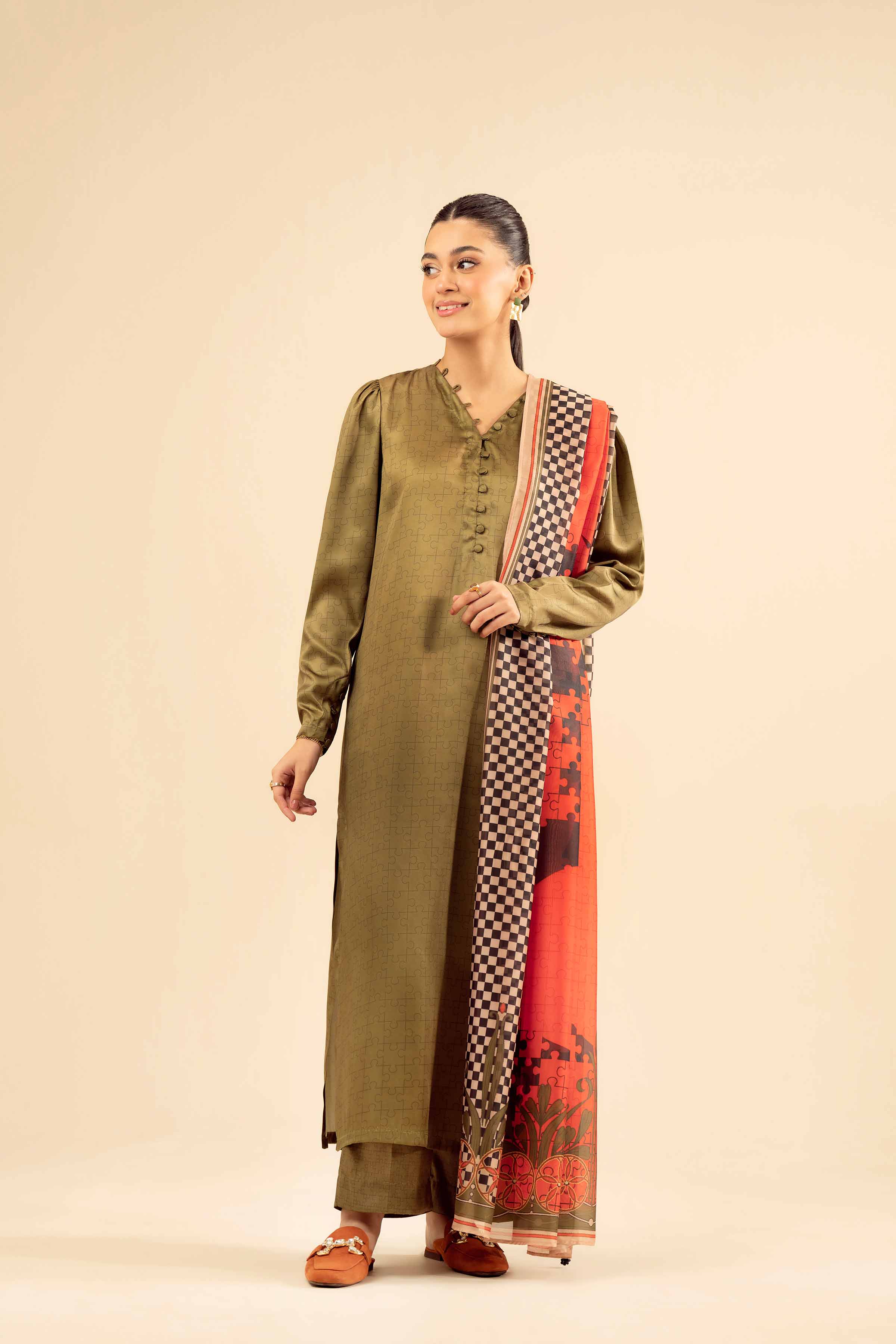 3 Piece - Printed Suit - PW25-410 - Image 4
