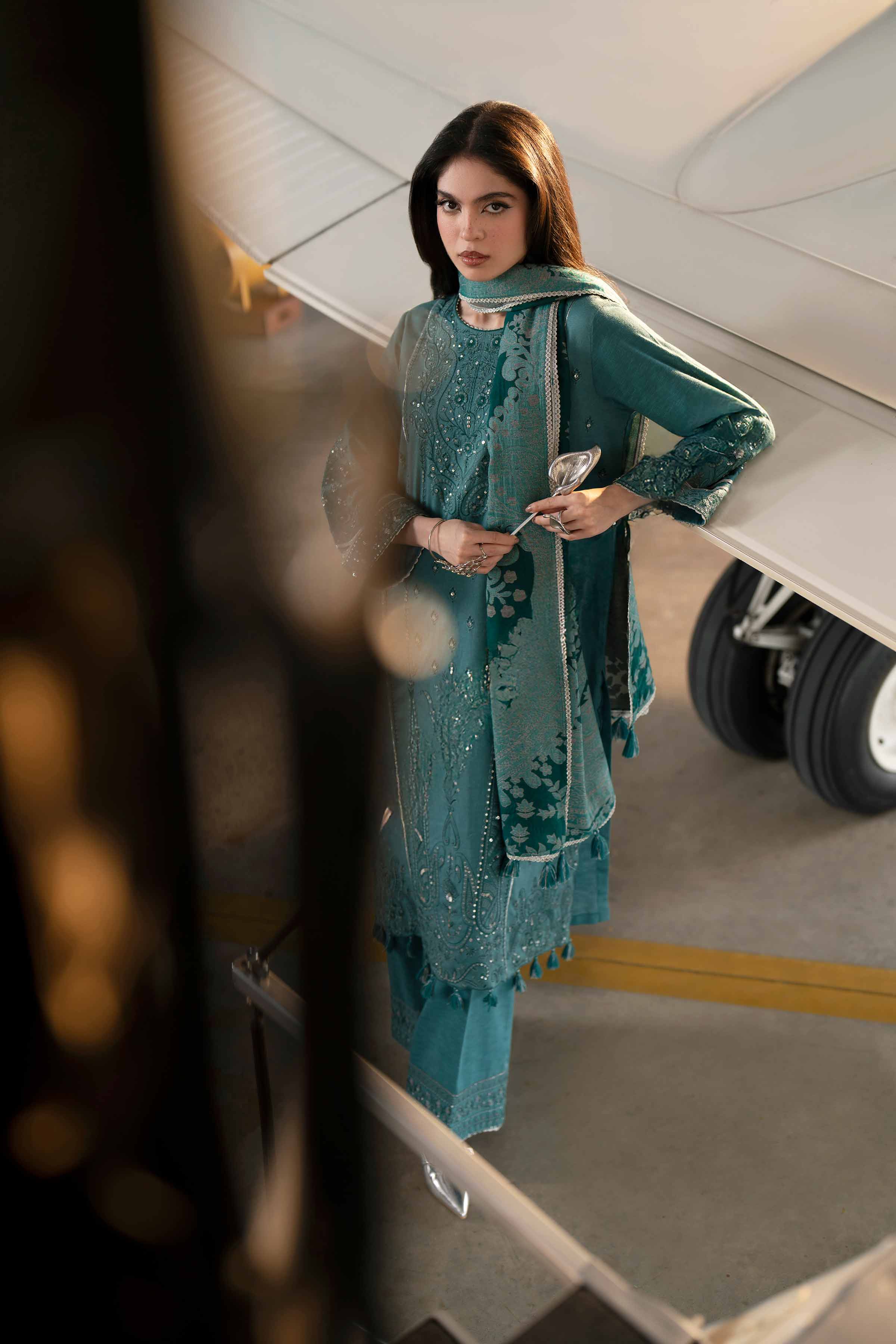 3 Piece - Embroidered Suit - PW25-435 - Image 6