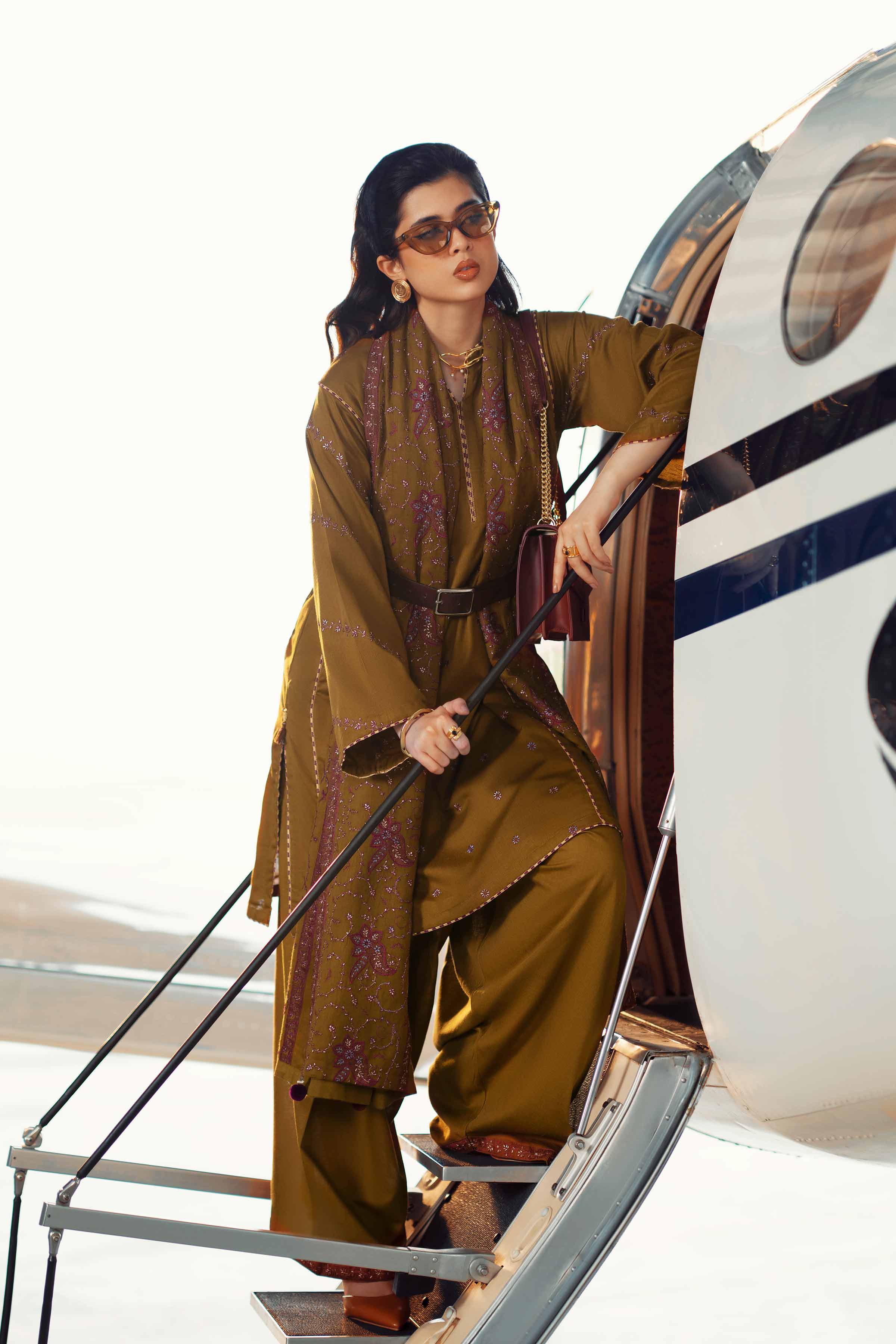 3 Piece - Embroidered Suit - PW25-438 - Image 6
