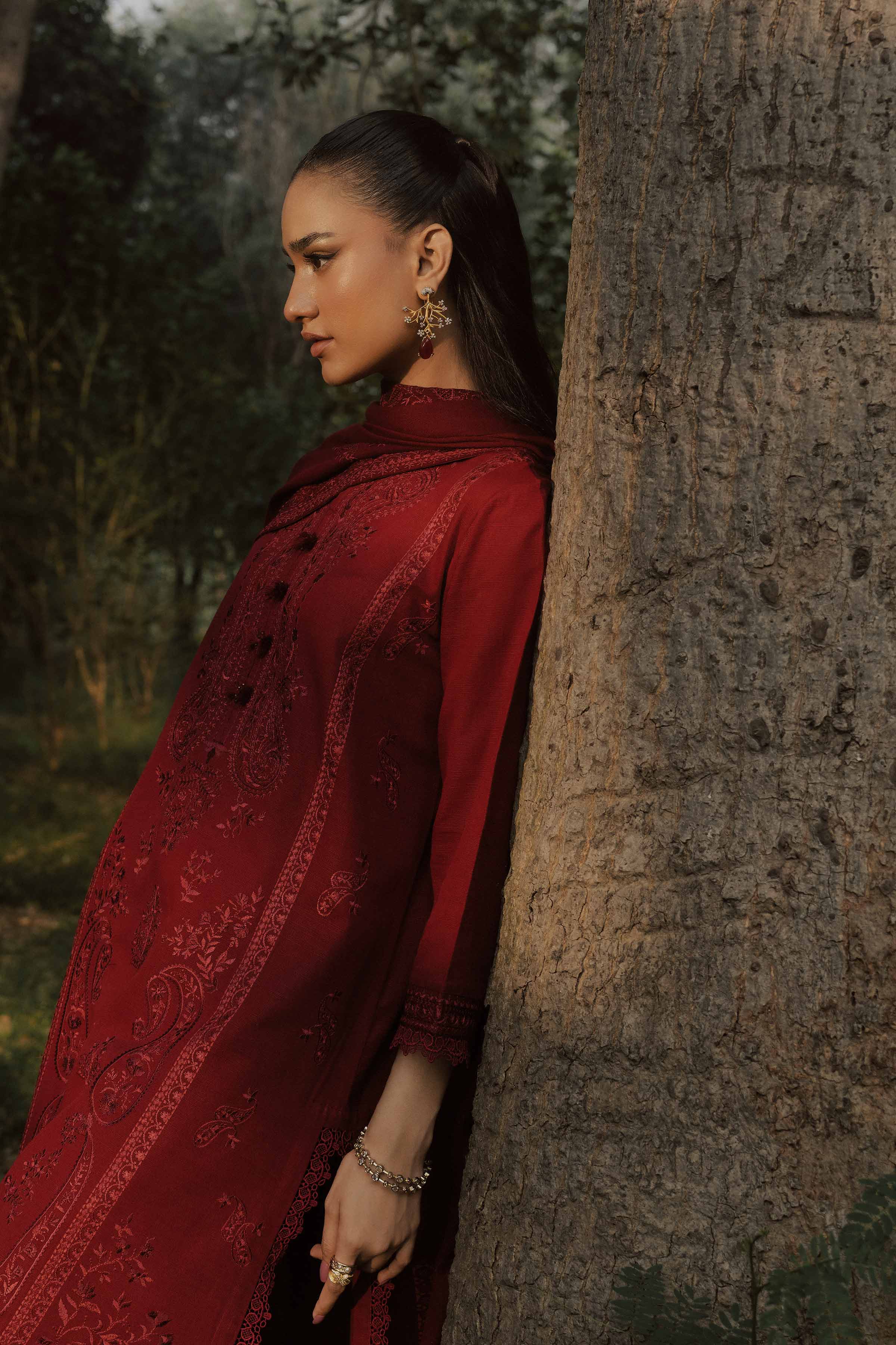 3 Piece - Embroidered Suit - PW25-439 - Image 6