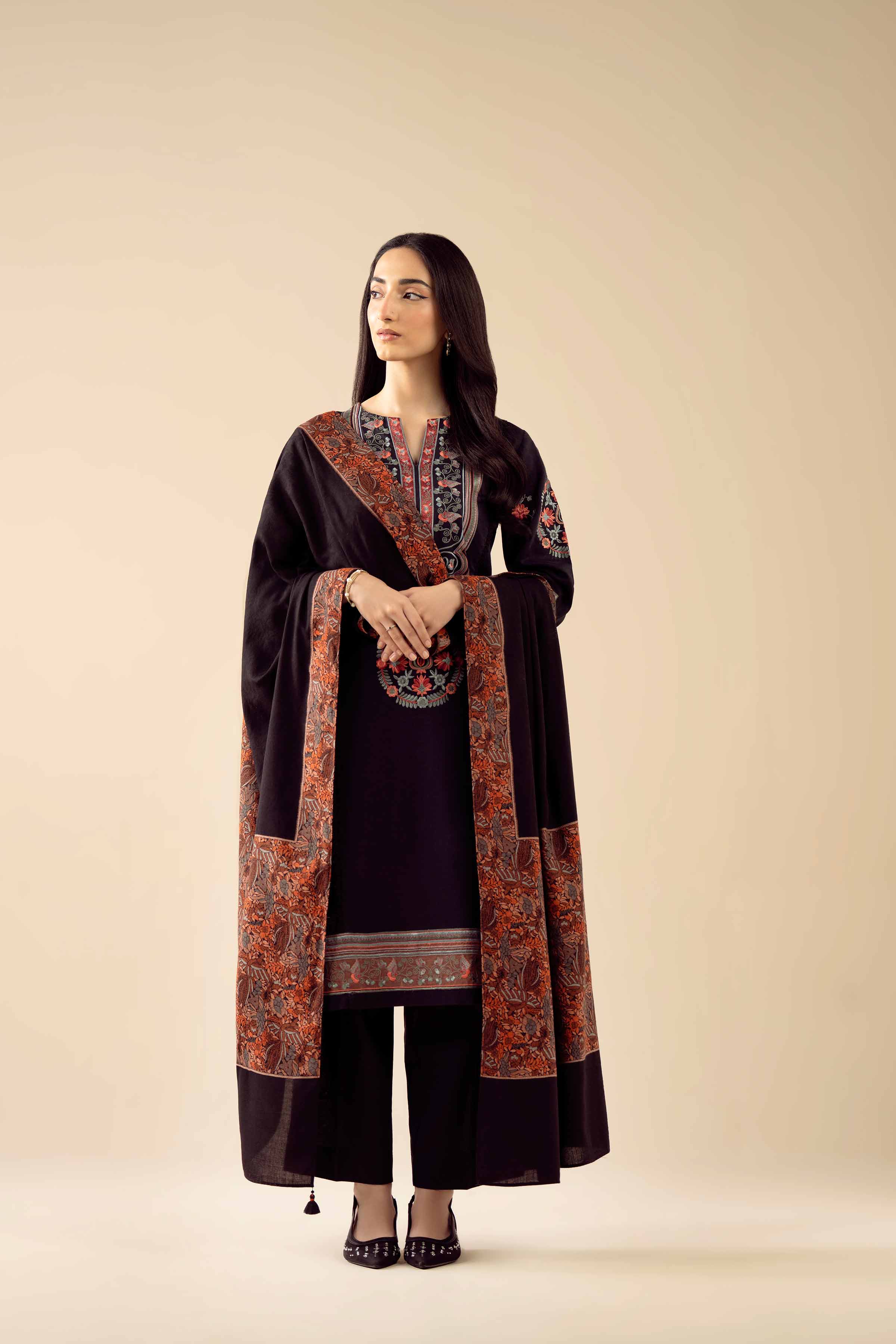 3 Piece - Embroidered Suit - PW25-443 - Image 4