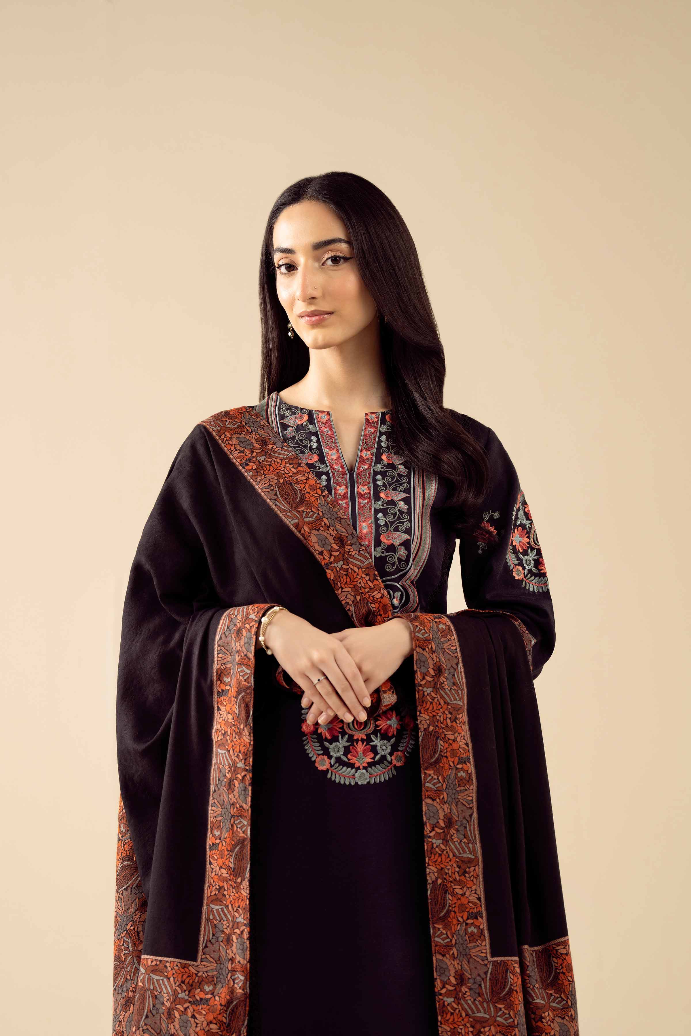 3 Piece - Embroidered Suit - PW25-443 - Image 6