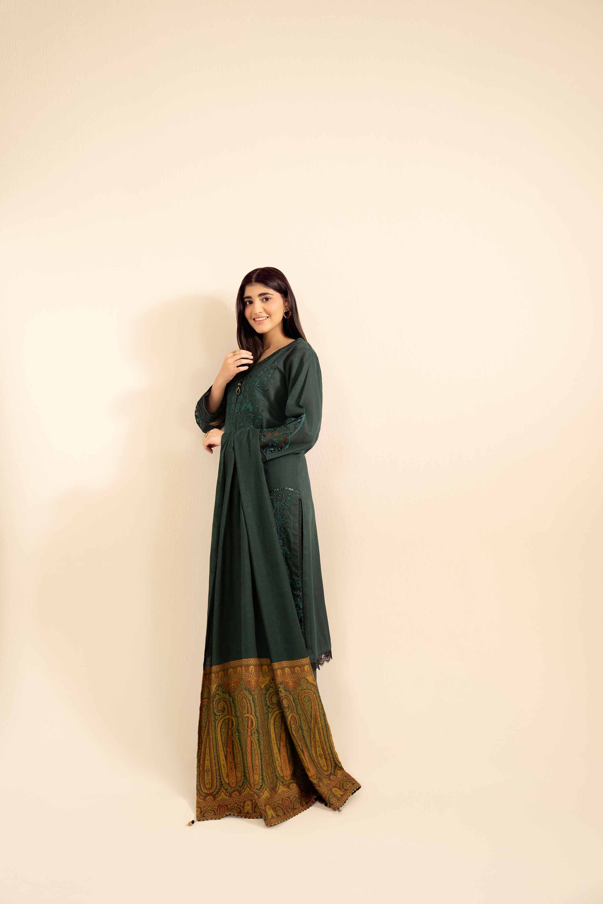 3 Piece - Embroidered Suit - PW25-447 - Image 5