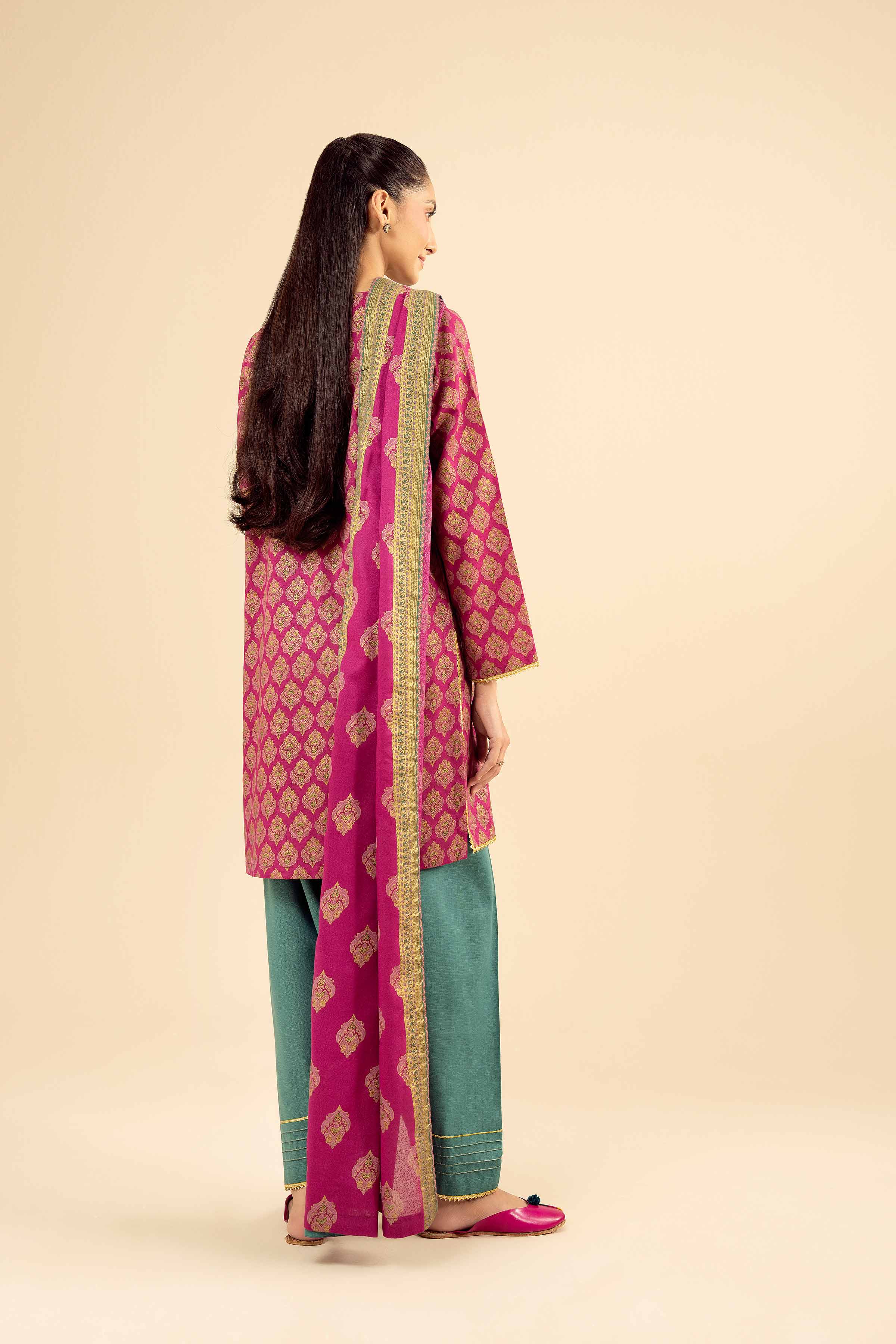 3 Piece - Printed Suit - PW25-495 - Image 3