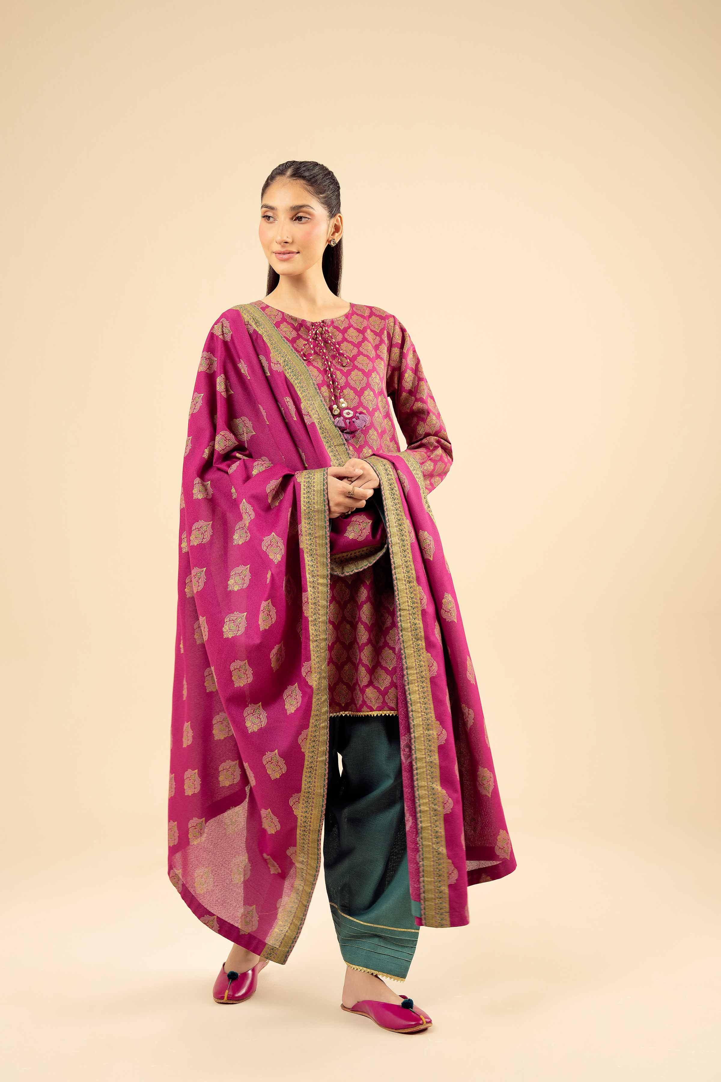 3 Piece - Printed Suit - PW25-495 - Image 4