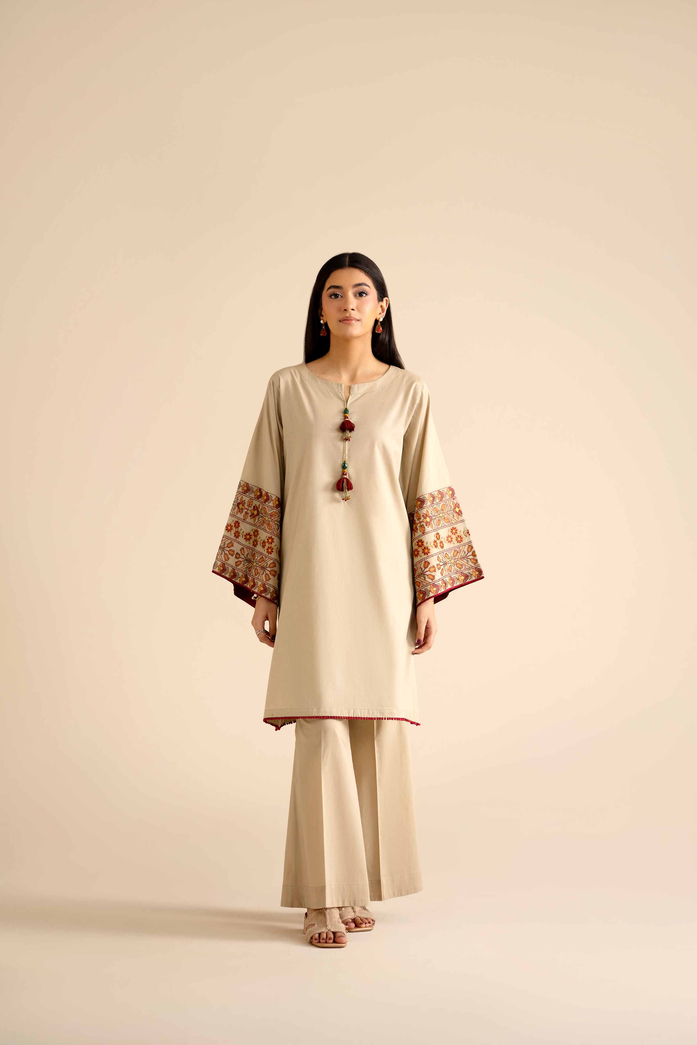 2 Piece - Embroidered Suit - PW25-52 - Image 4