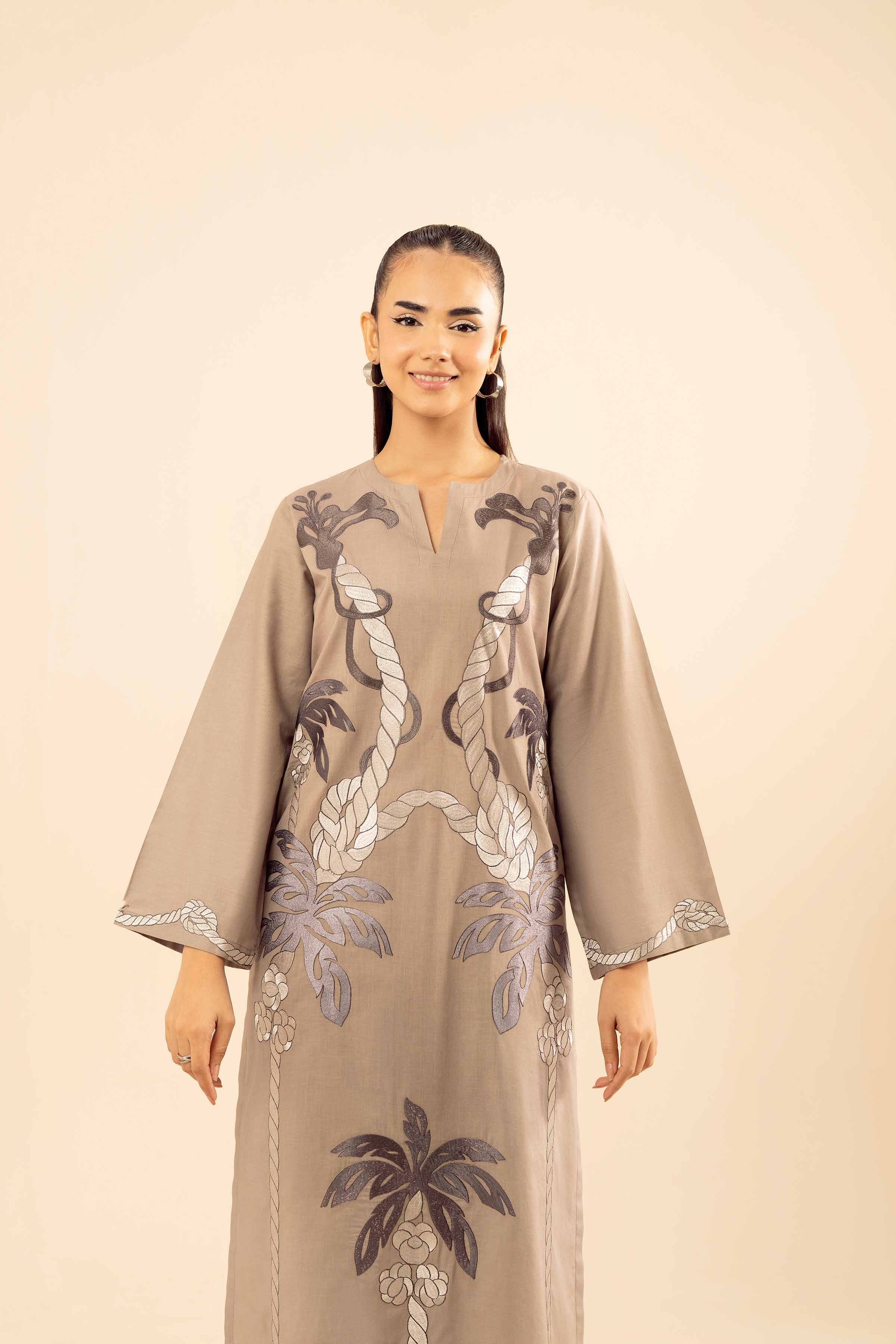 2 Piece - Embroidered Suit - PW25-54 - Image 6