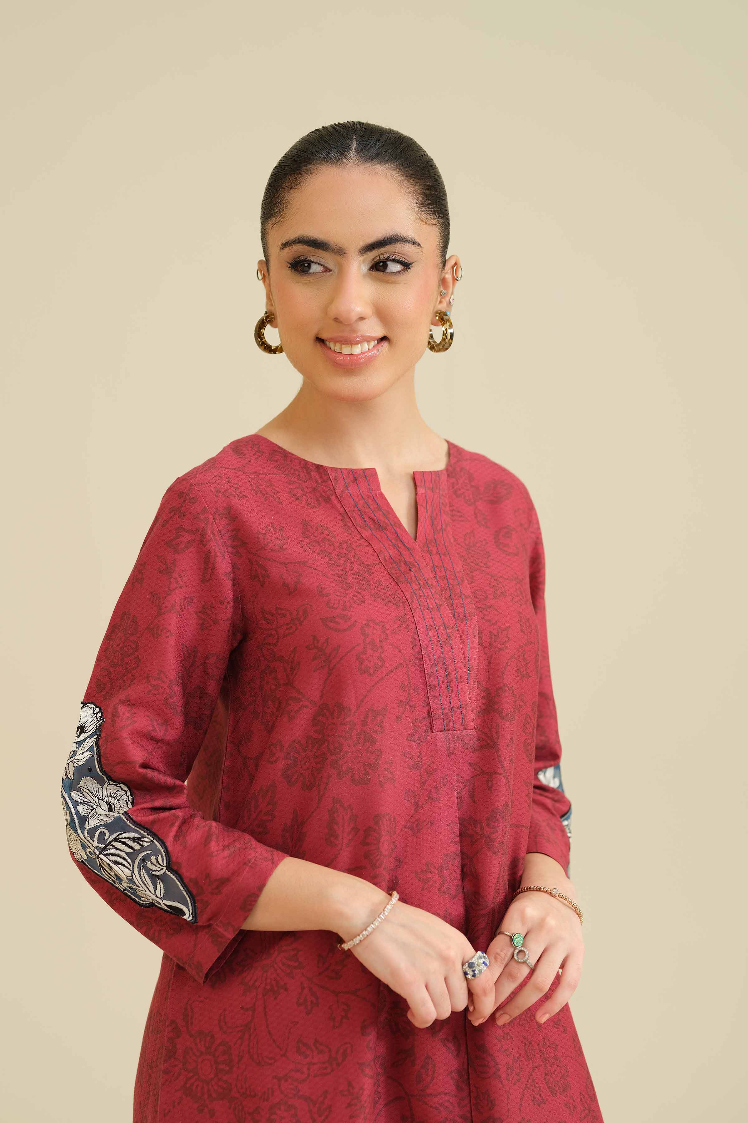 Printed Embroidered Shirt - PW25-563 - Image 6