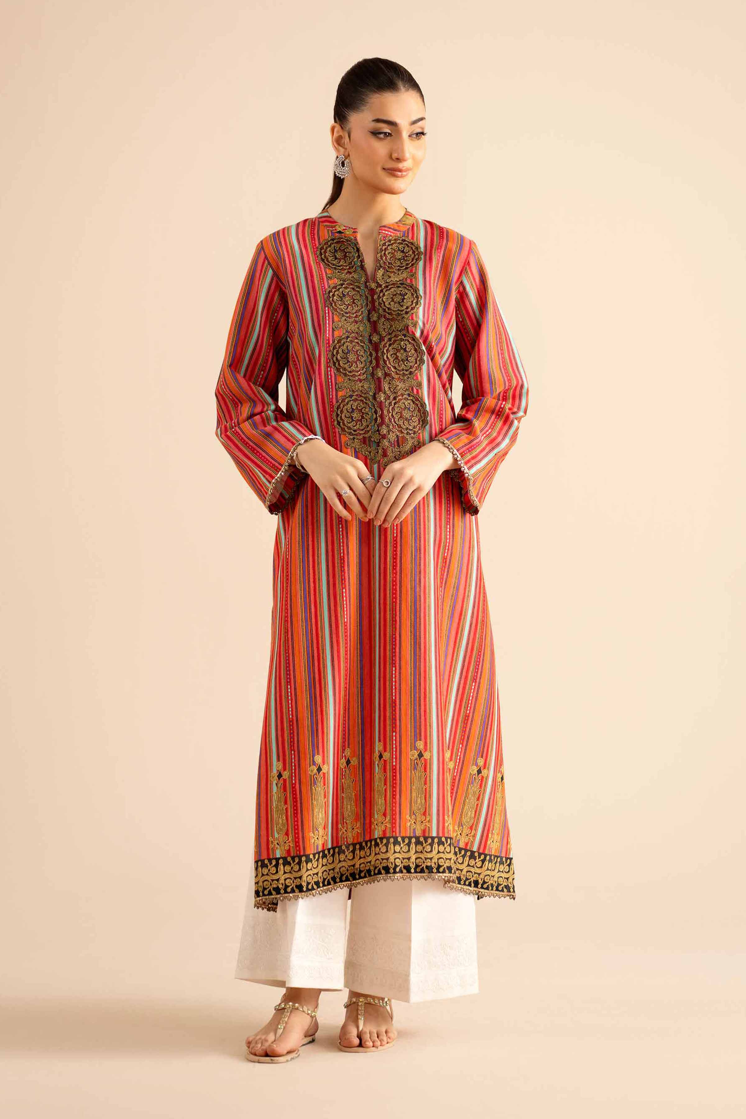 Printed Embroidered Shirt - PW25-570