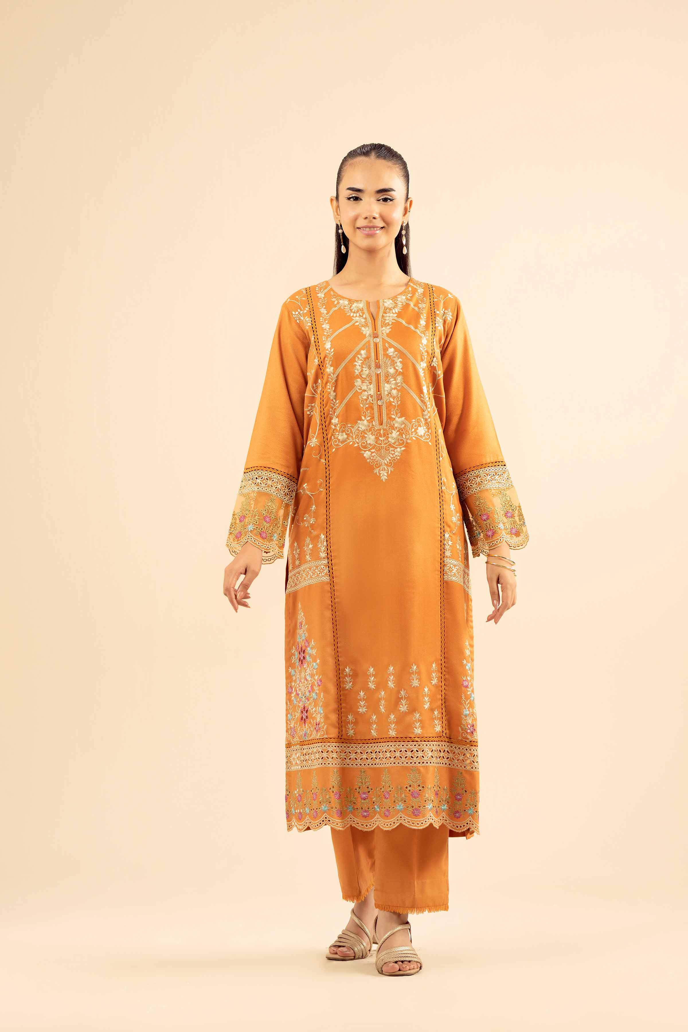 2 Piece - Embroidered Suit - PW25-577 - Image 2