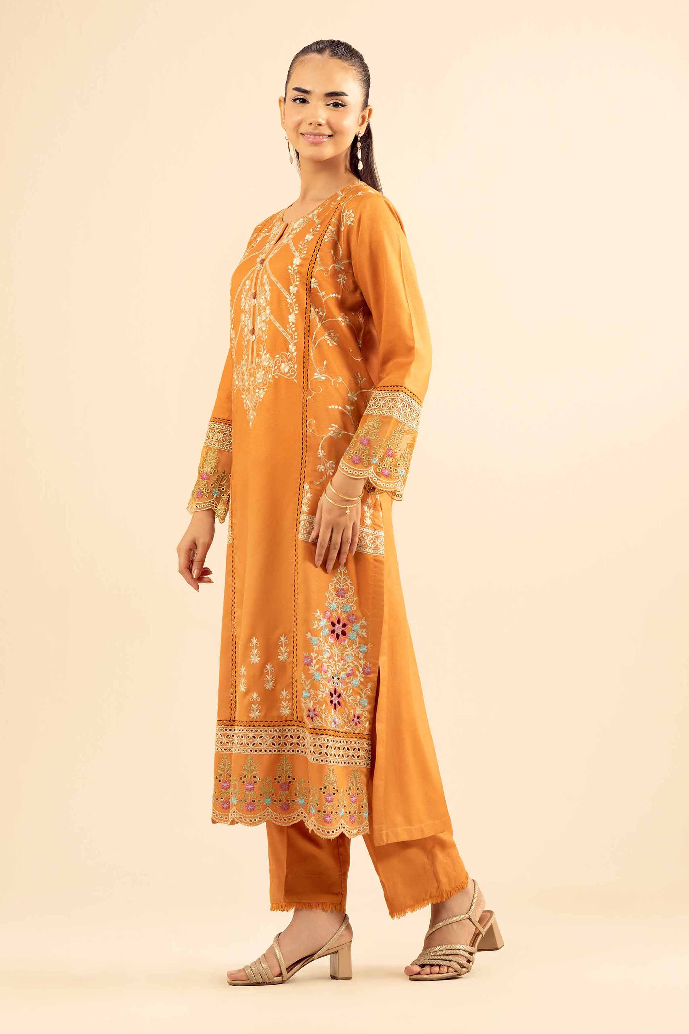 2 Piece - Embroidered Suit - PW25-577 - Image 3