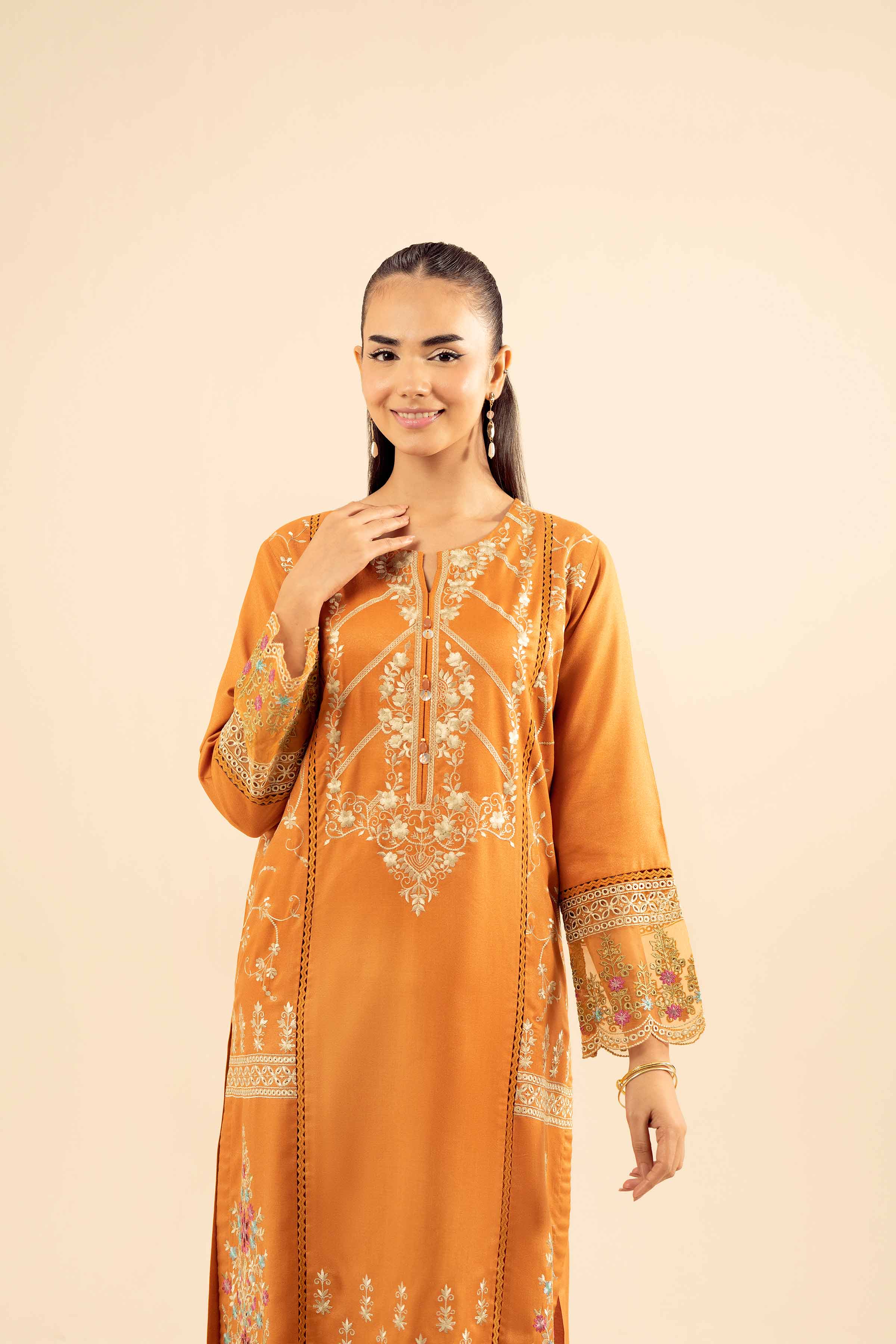 2 Piece - Embroidered Suit - PW25-577 - Image 7