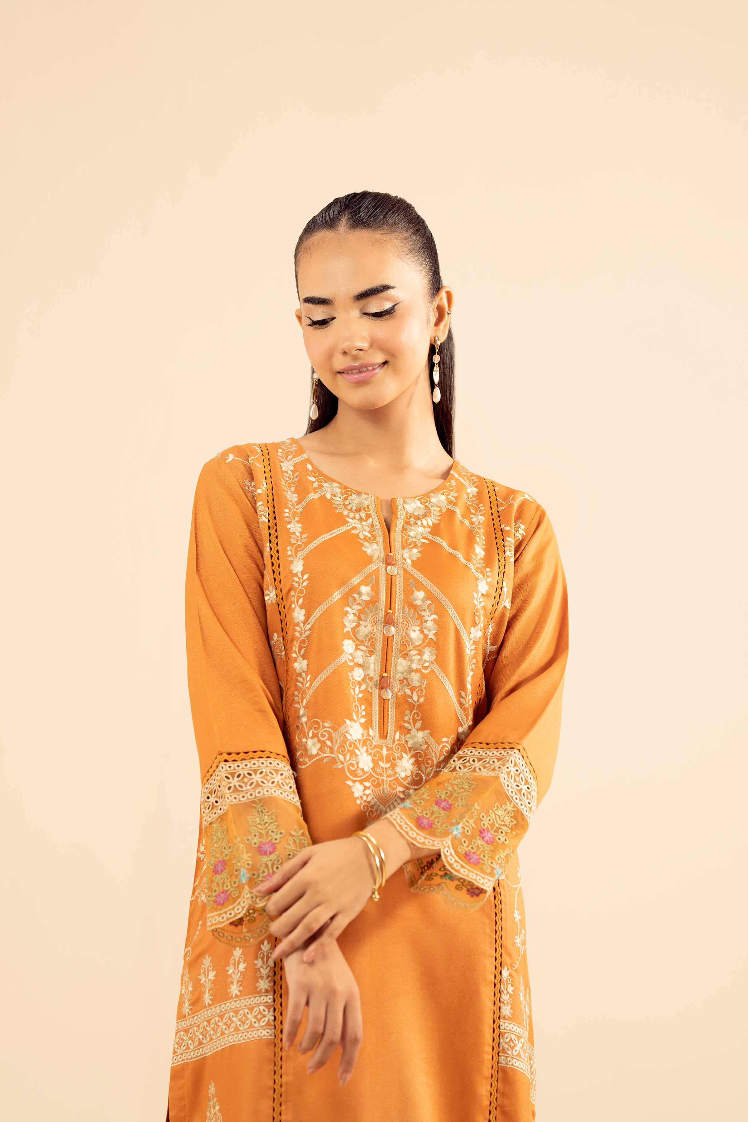2 Piece - Embroidered Suit - PW25-577 - Image 8