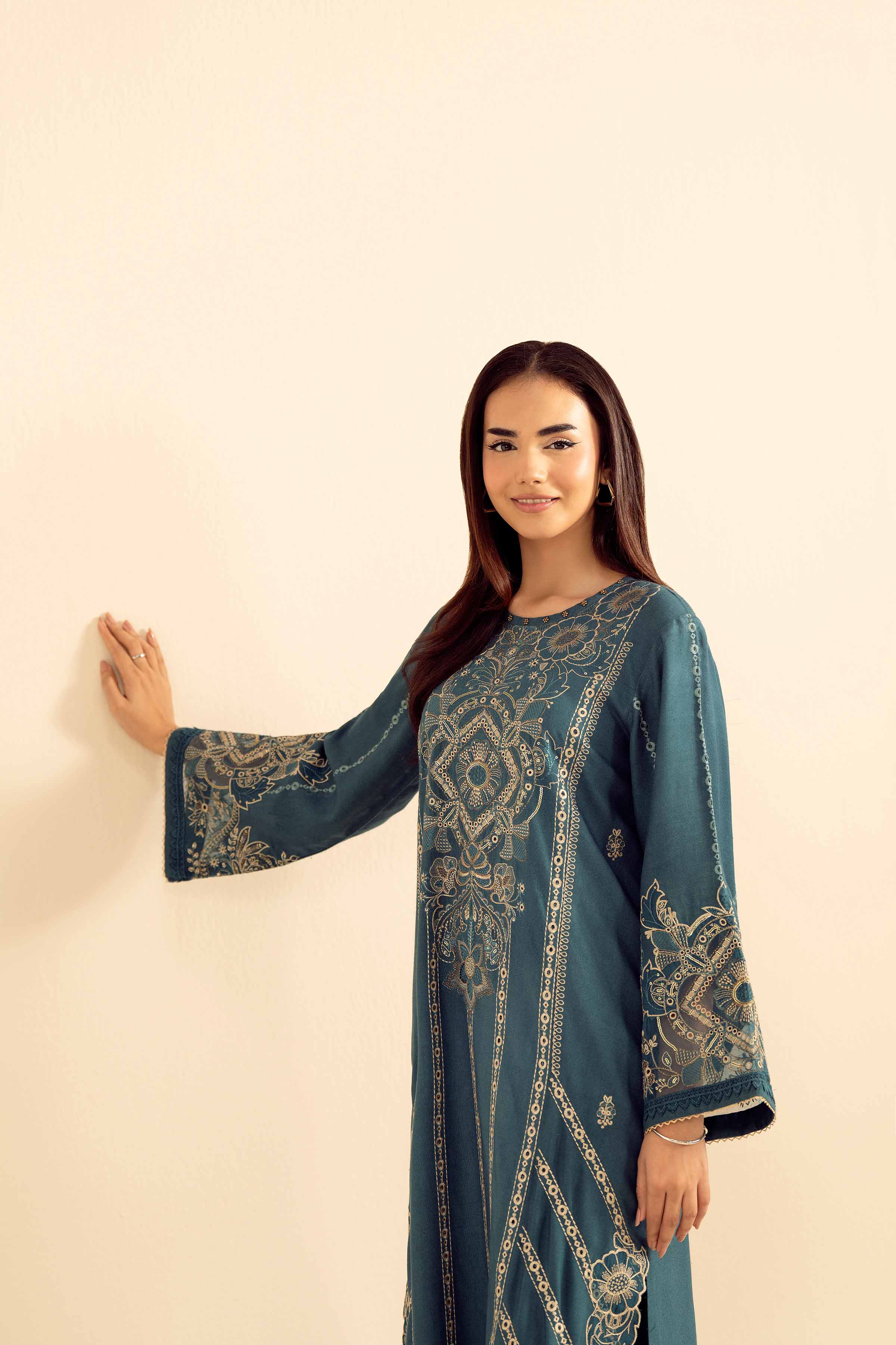 2 Piece - Embroidered Suit - PW25-578 - Image 5
