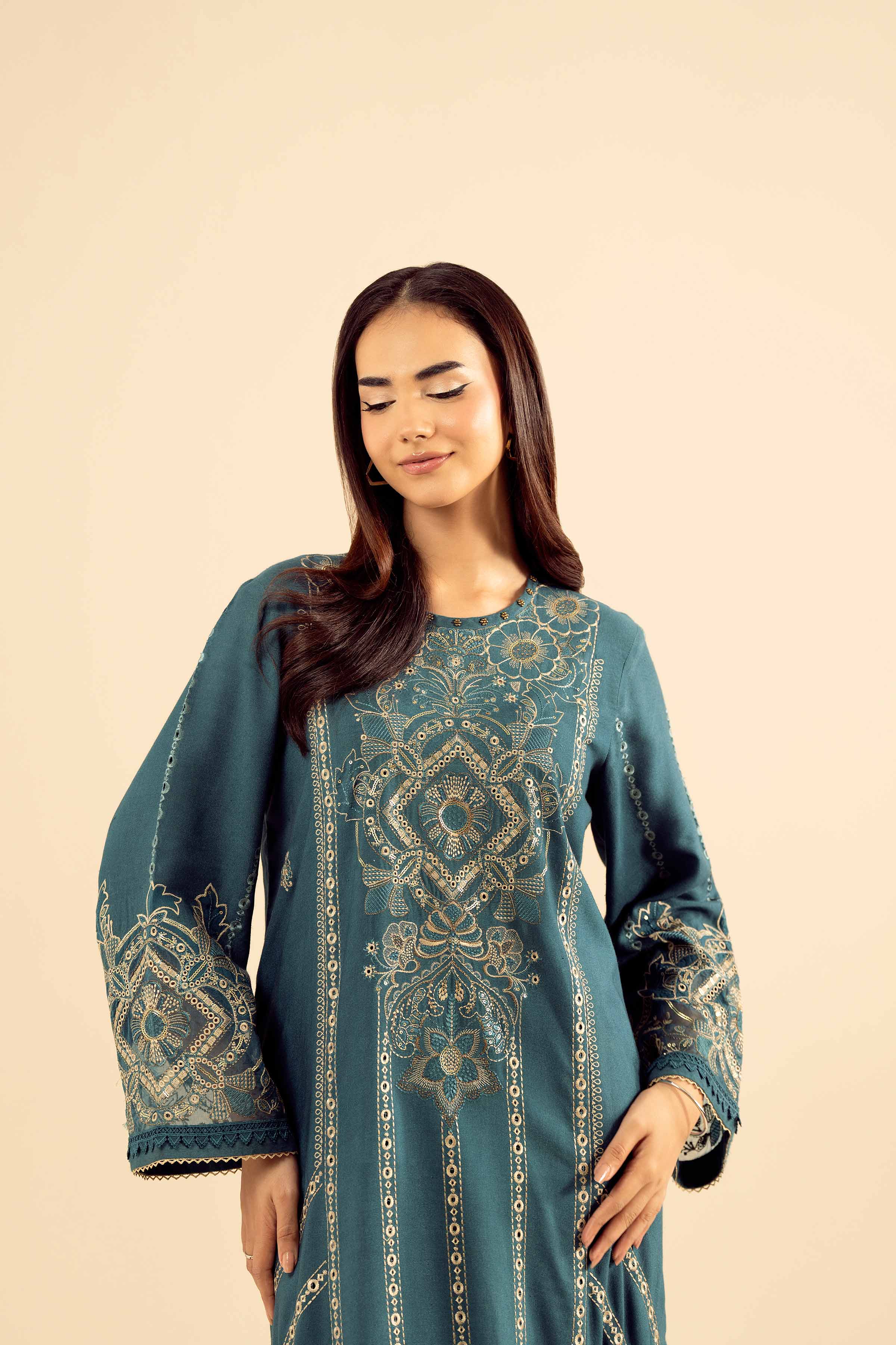 2 Piece - Embroidered Suit - PW25-578 - Image 6