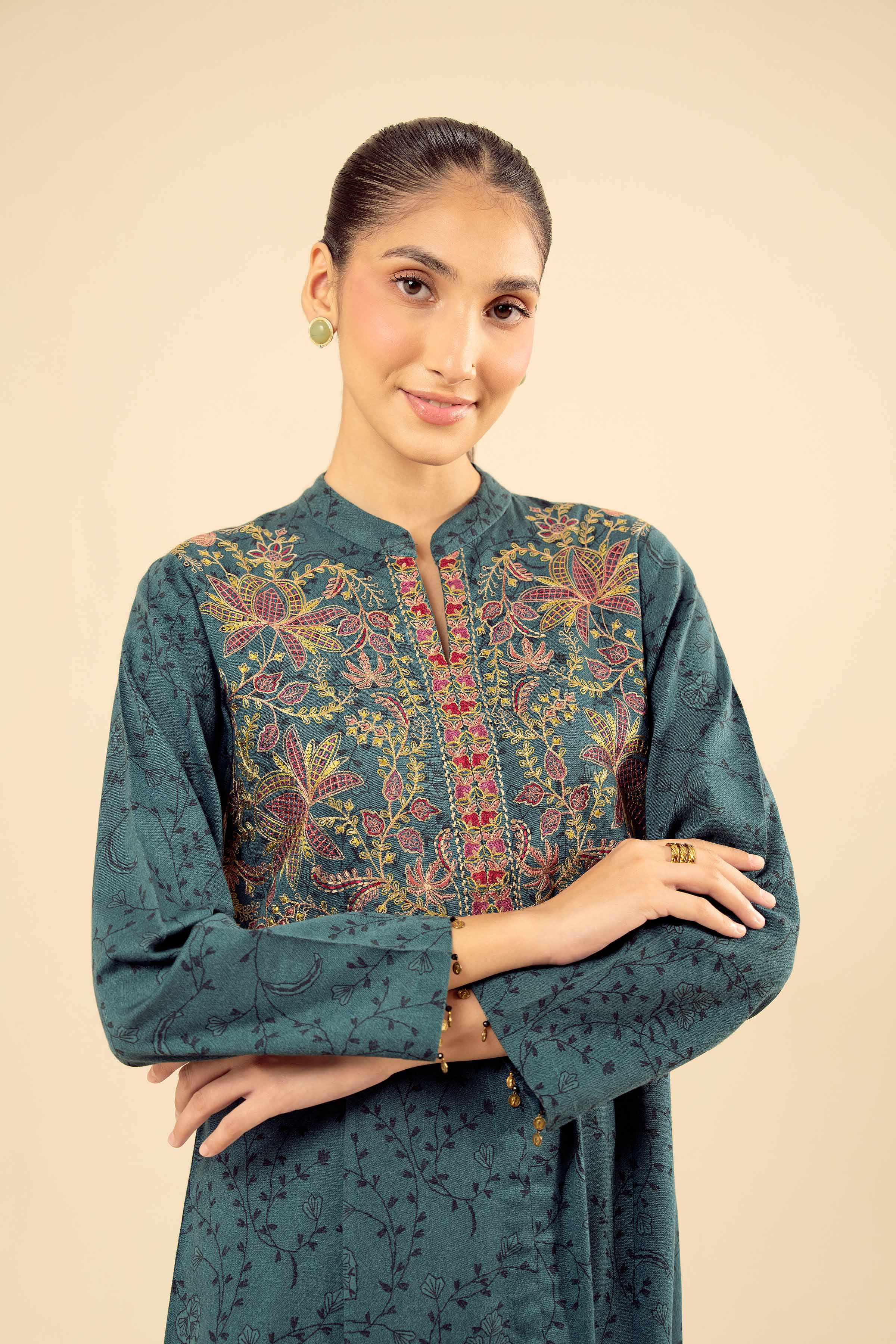 Printed Embroidered Shirt - PW25-579 - Image 6