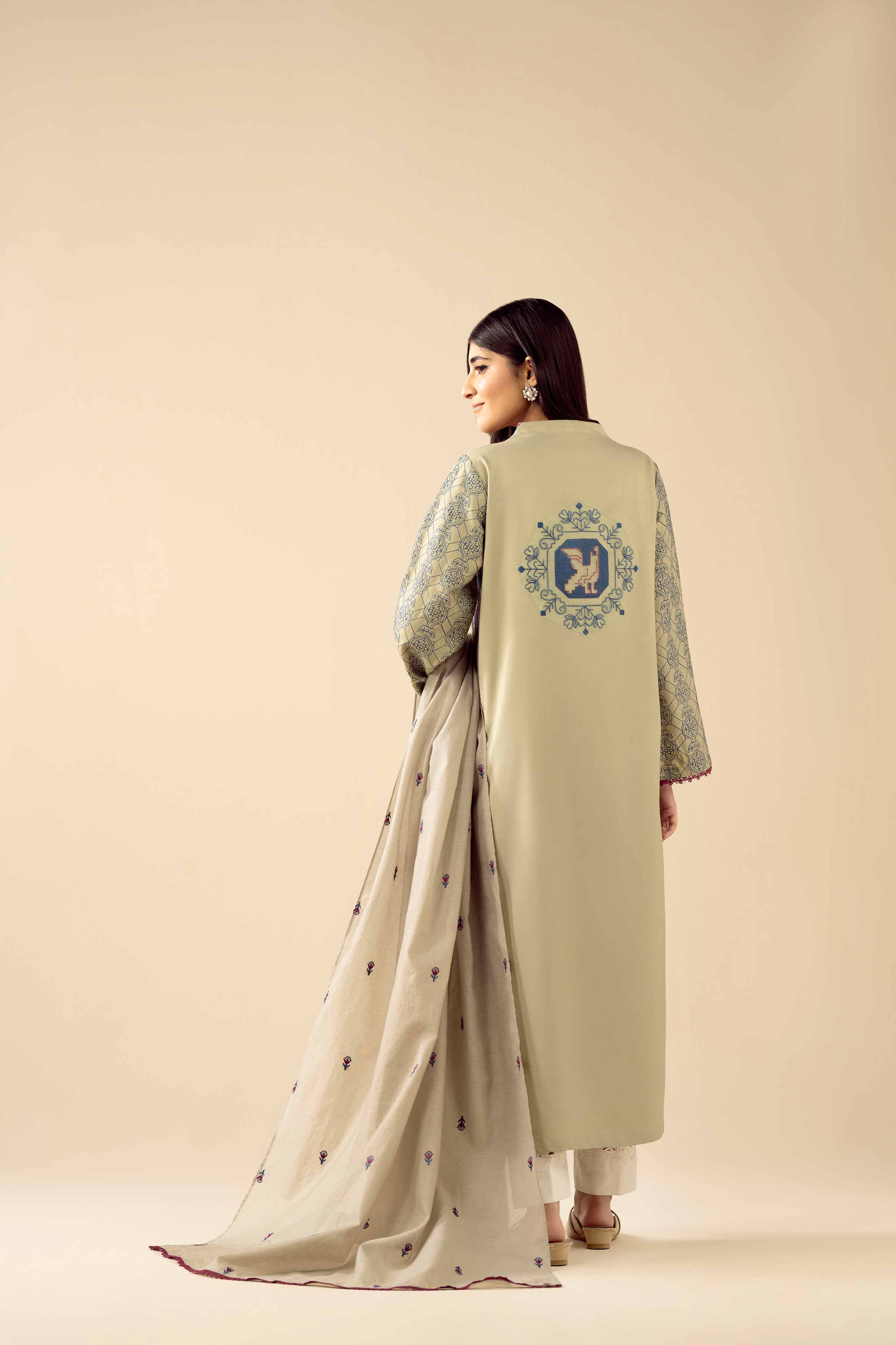 2 Piece - Embroidered Suit - PW25-77 - Image 3