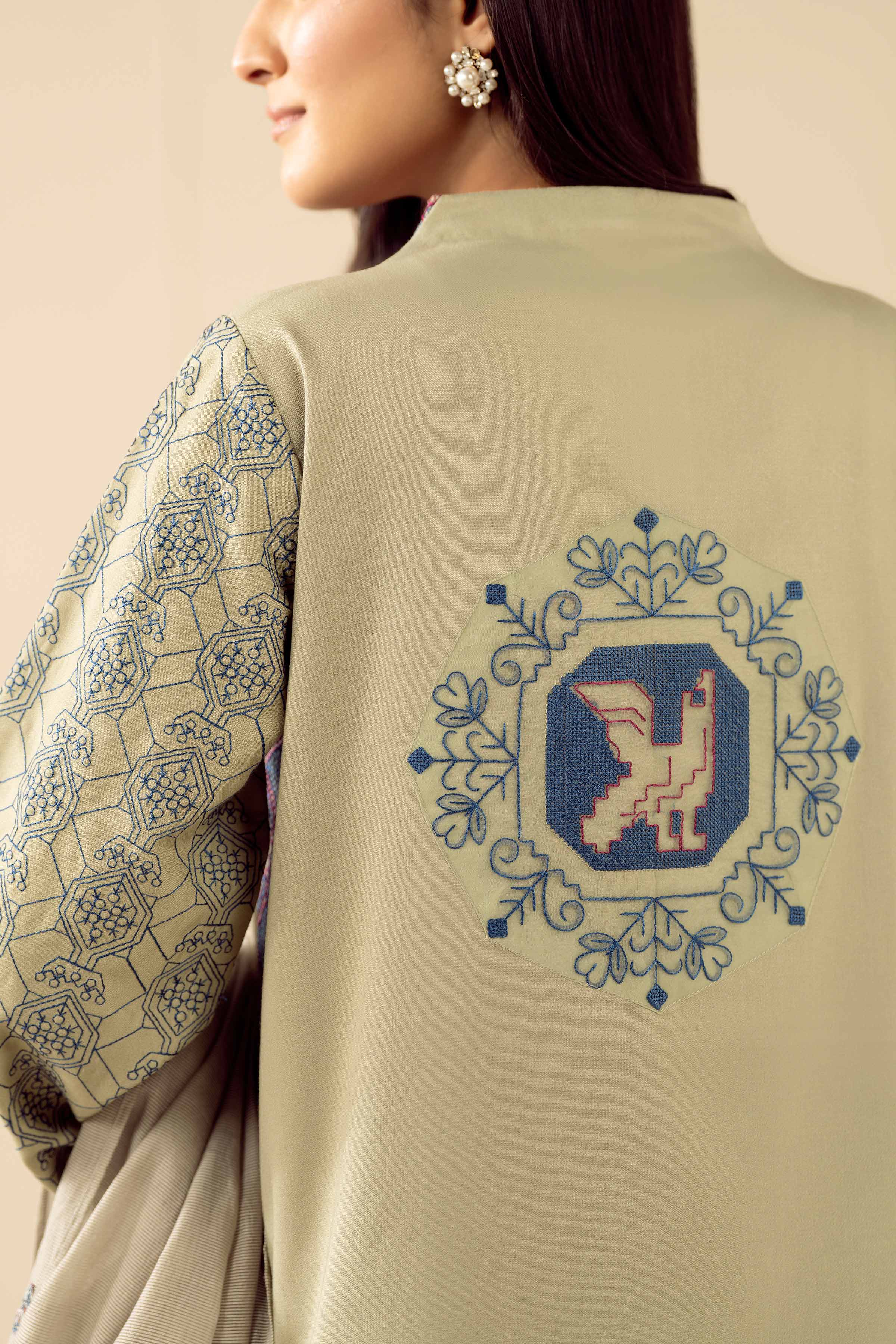2 Piece - Embroidered Suit - PW25-77 - Image 9