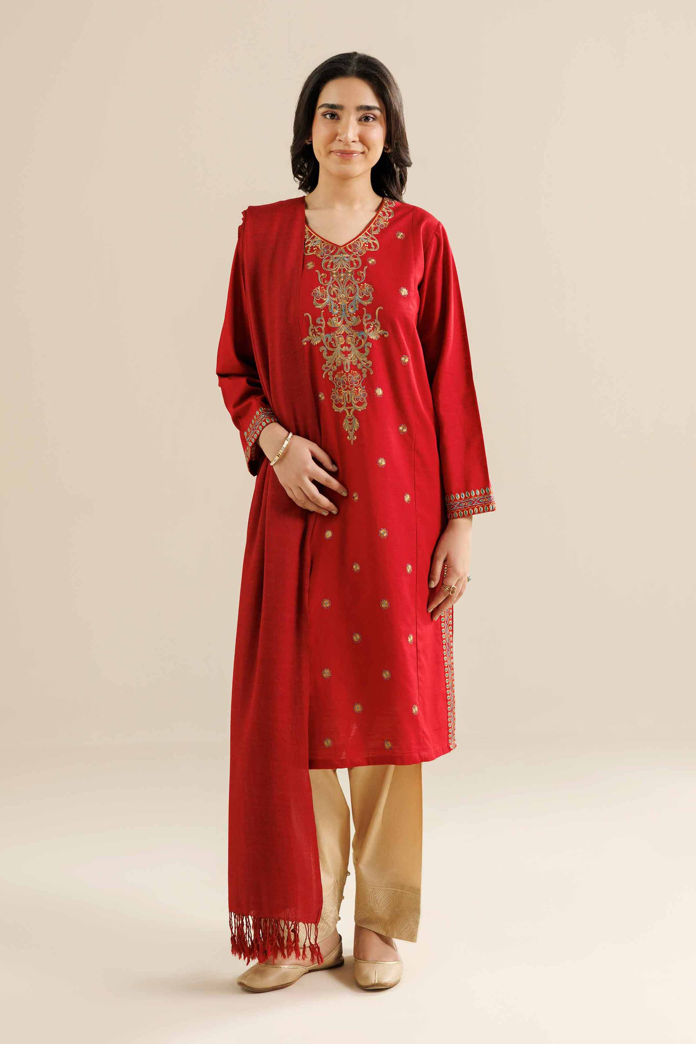 2 Piece - Embroidered Suit - PW25-80 - Image 2