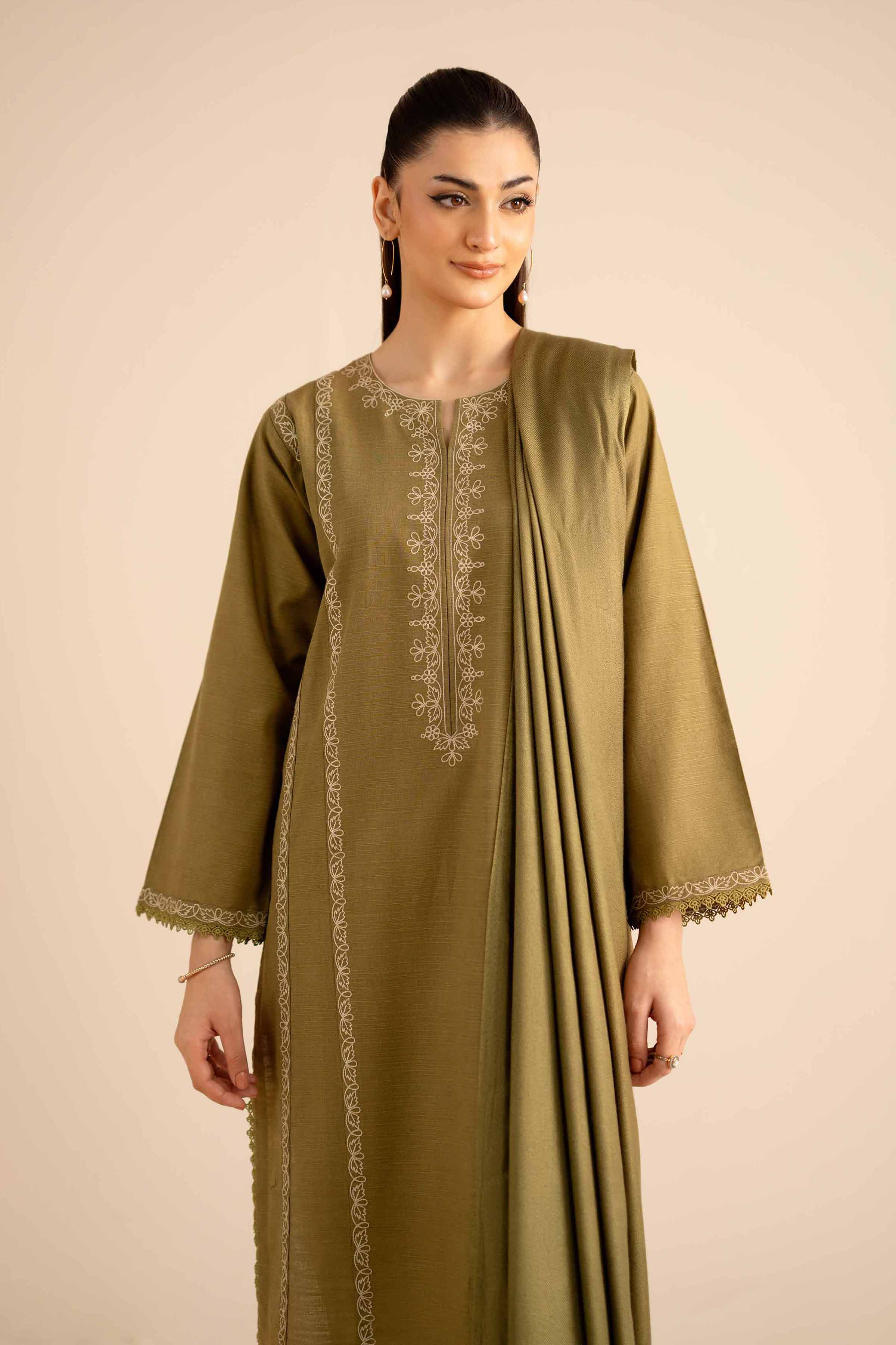 2 Piece - Embroidered Suit - PW25-83 - Image 2