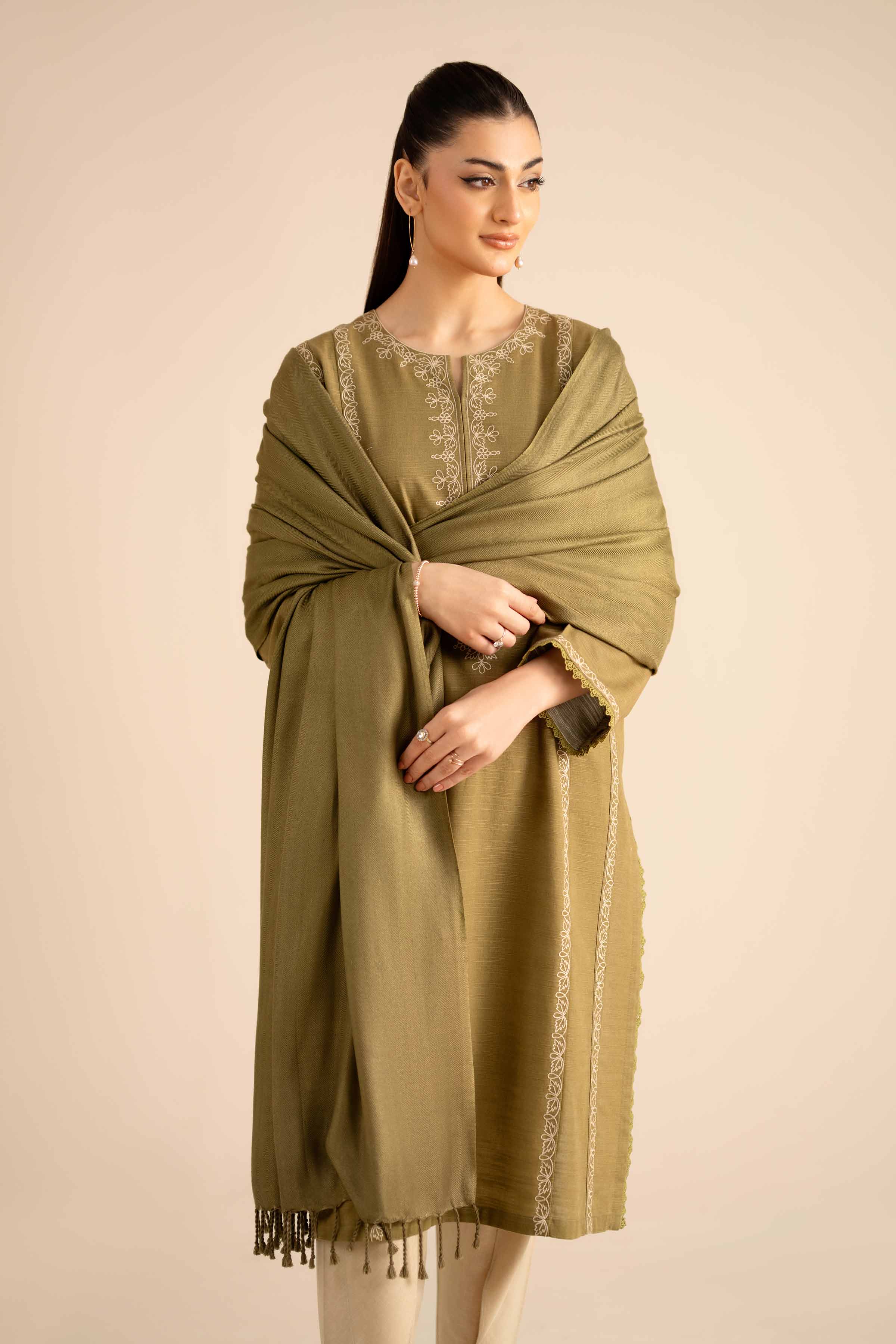 2 Piece - Embroidered Suit - PW25-83 - Image 6